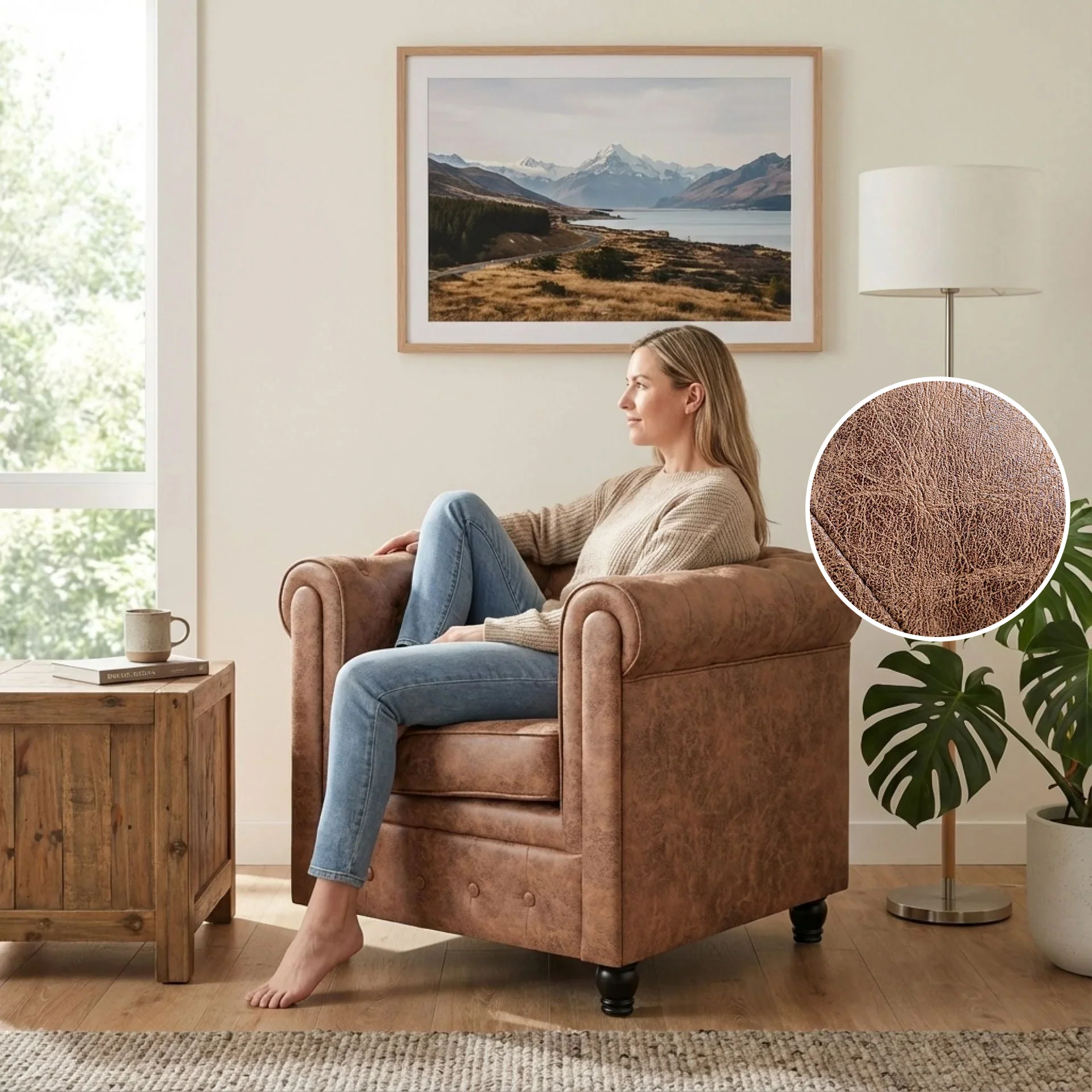 Aviana Occasional Chair - Brown - Image 2