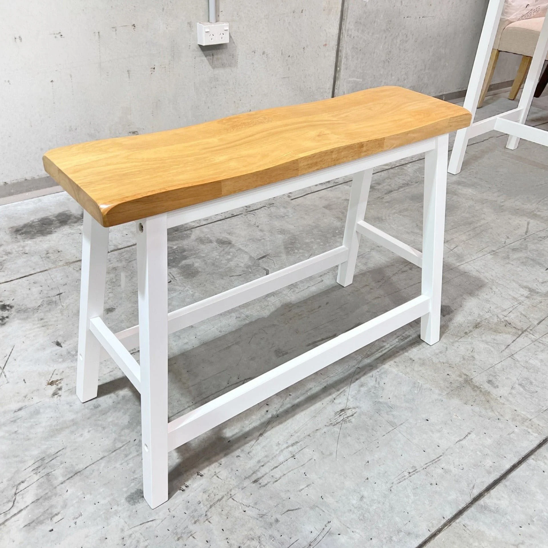 Avon Bar Bench Seat - Oak + White - Image 2
