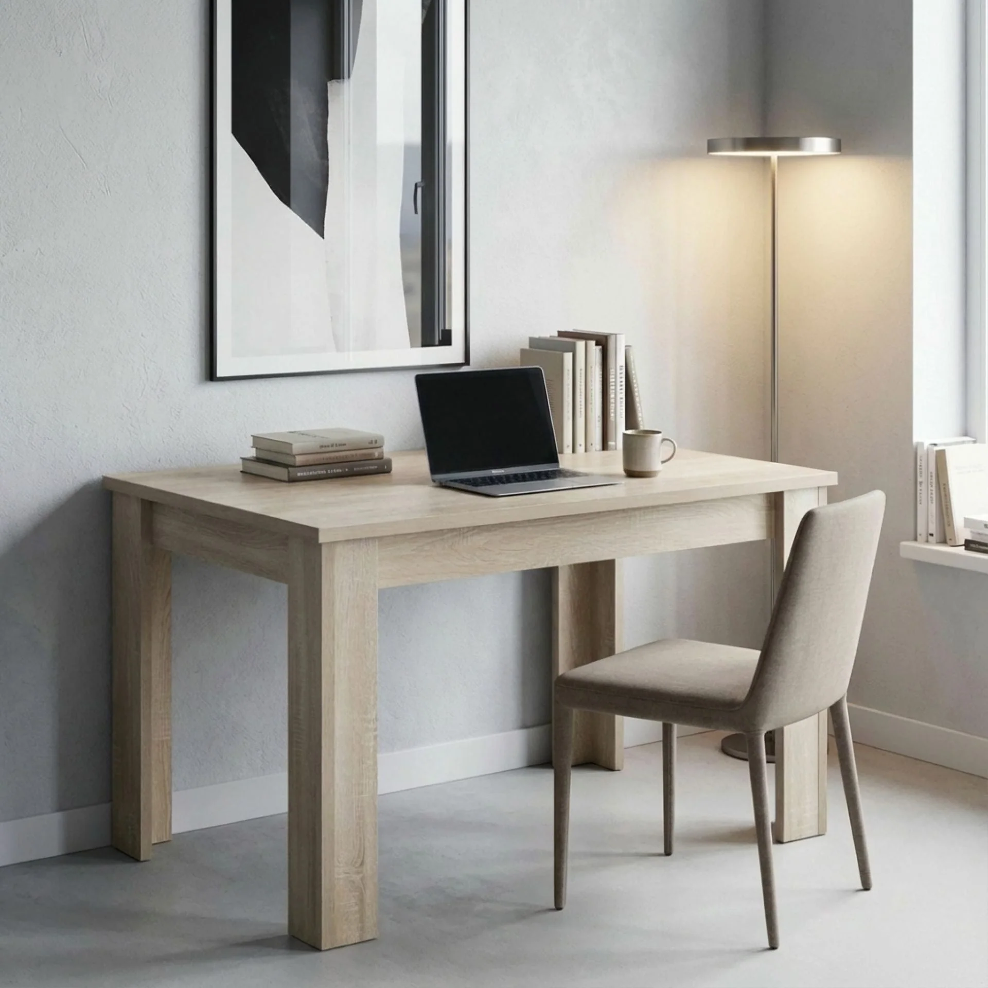 Azar Dining Table Rectangle 120 x 80cm - Oak - Image 4