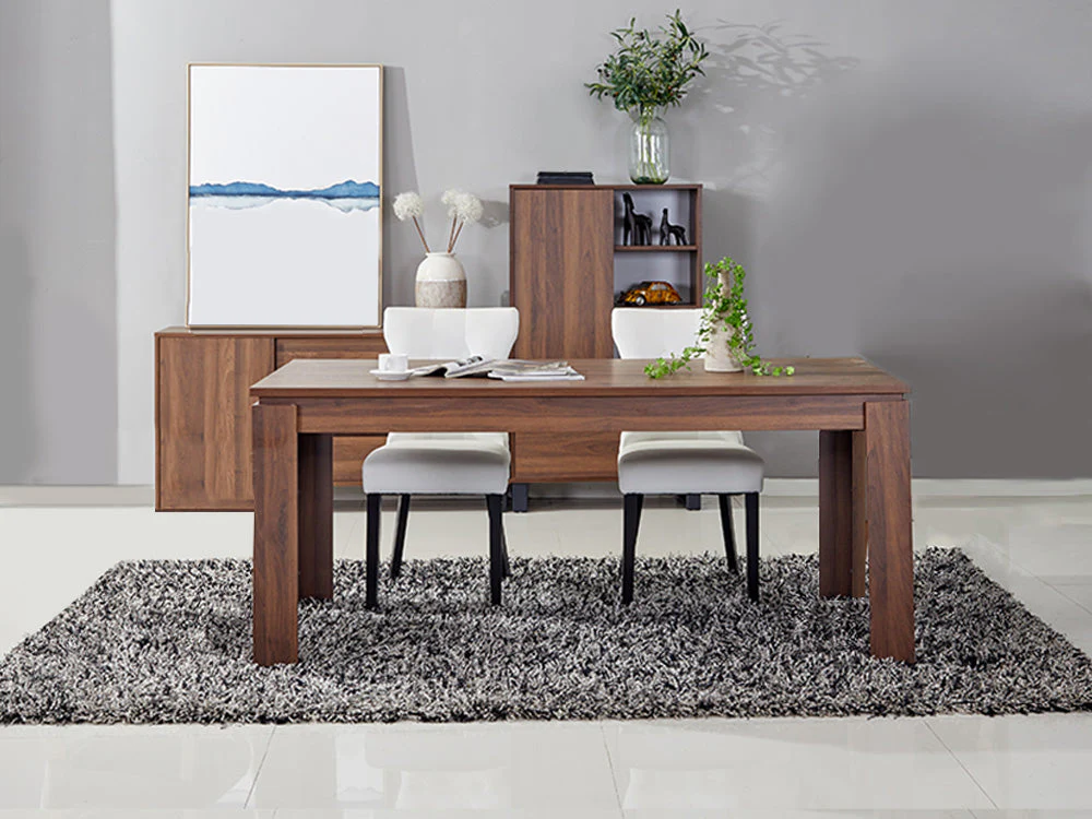 AZAR Dining Table Rectangle 180 x 90cm - WALNUT - Image 2