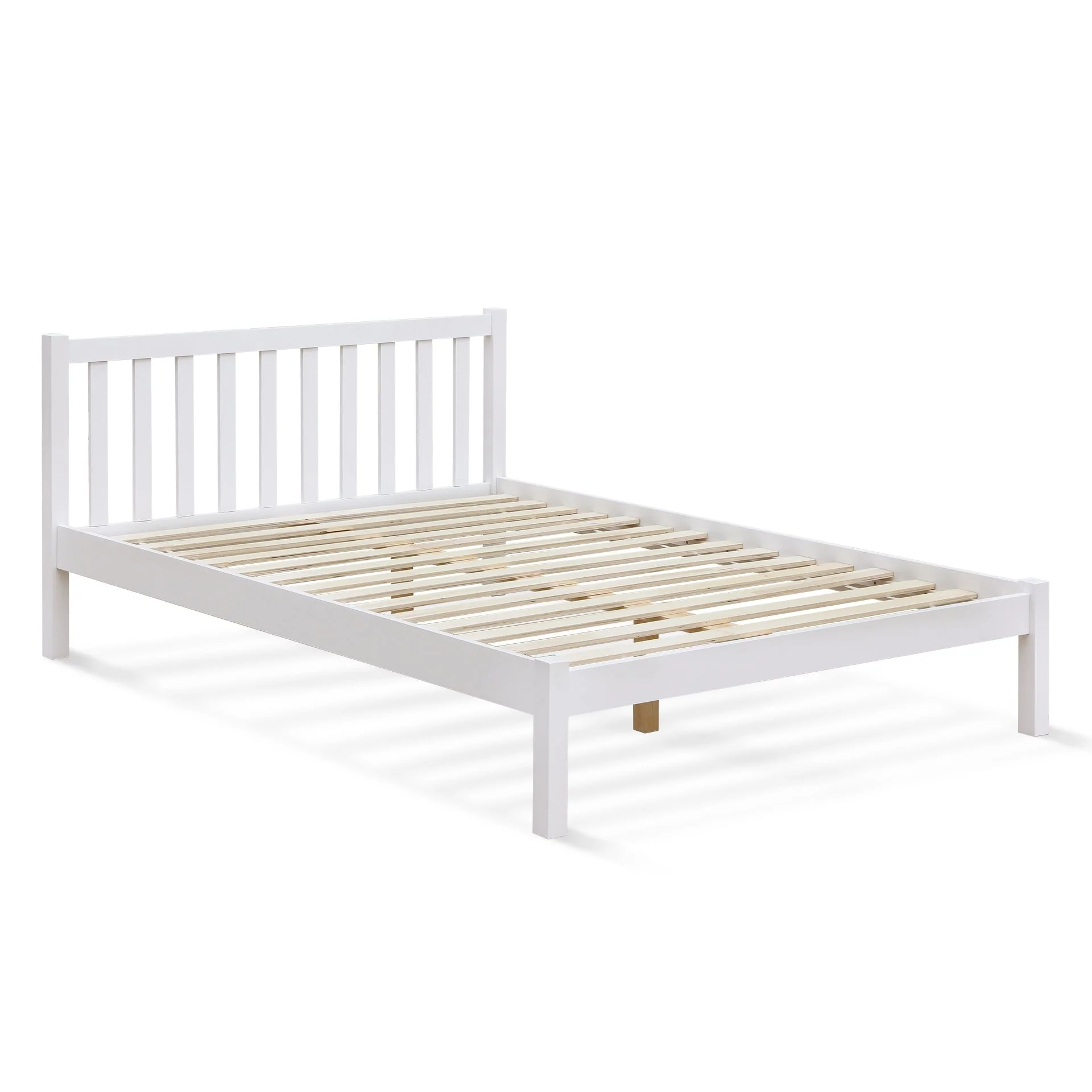 Baker Double Wooden Bed Frame - White - Image 4