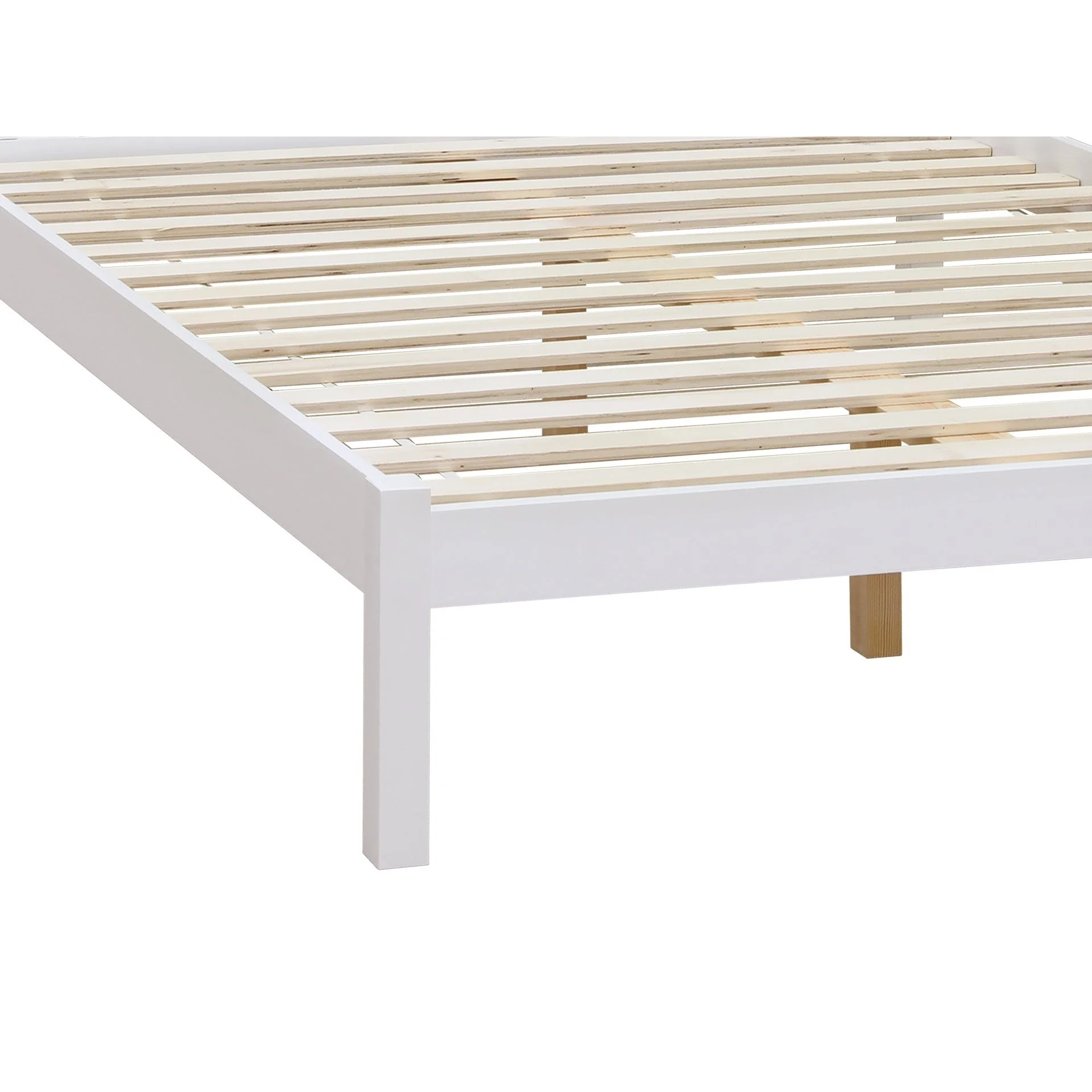 Baker Double Wooden Bed Frame - White - Image 7