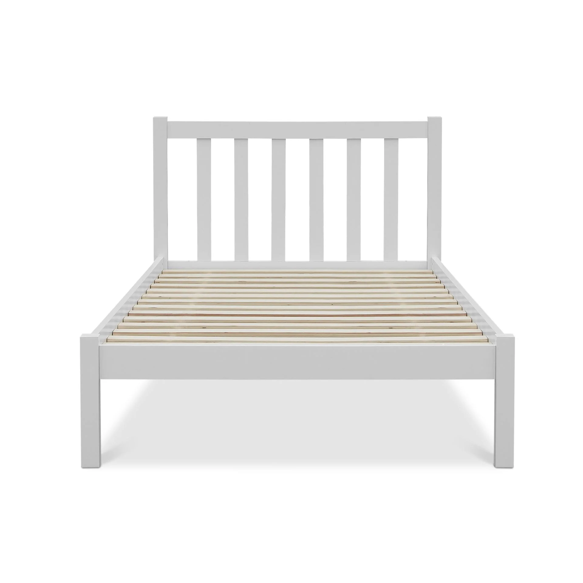 Baker Single Wooden Bed Frame - White - Image 7
