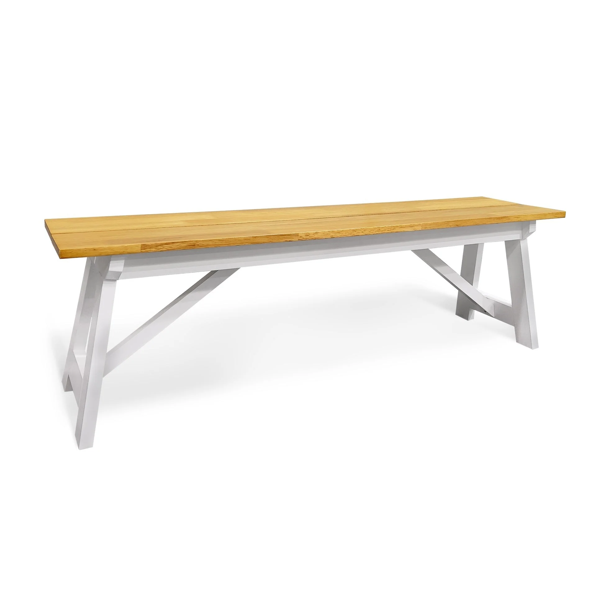 Bali Dining Bench Seat - Oak + White - Image 3