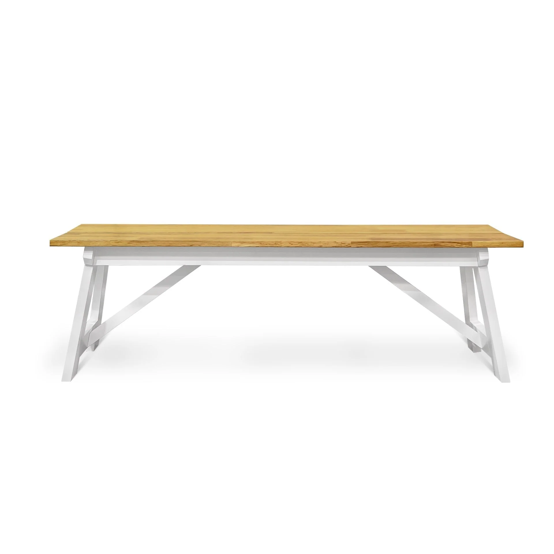 Bali Dining Bench Seat - Oak + White - Image 4