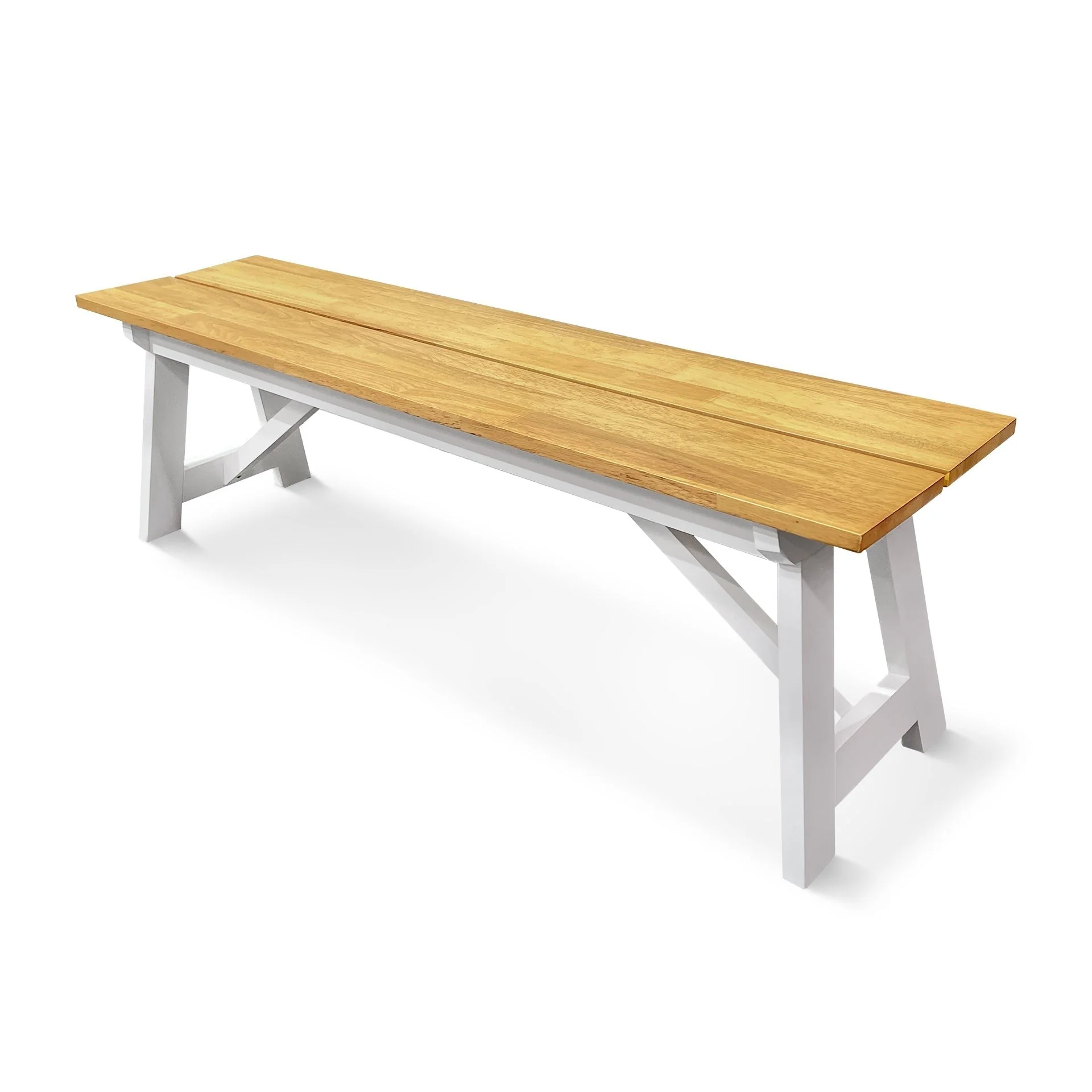 Bali Dining Bench Seat - Oak + White - Image 5