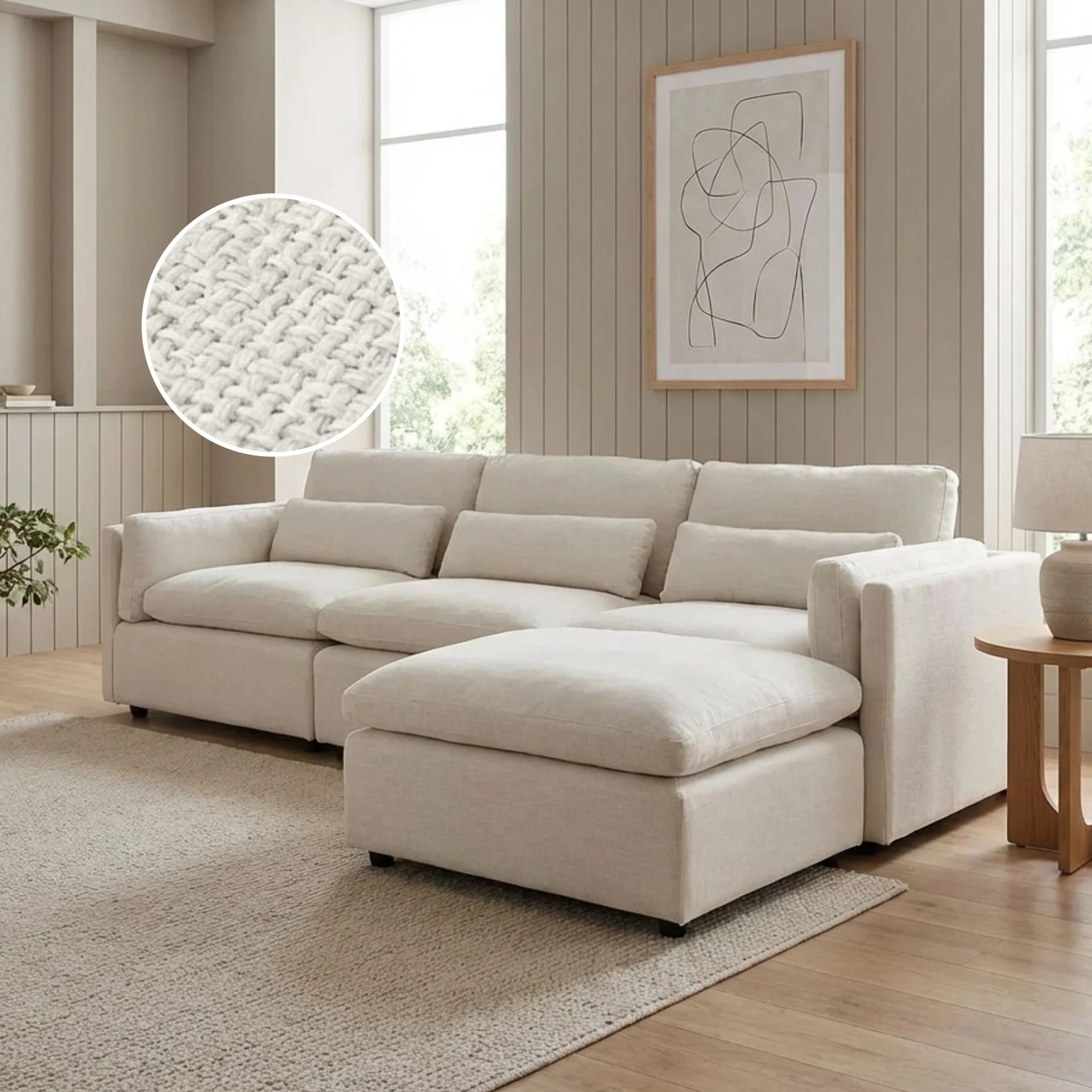Barmouth Modular Sofa - Silver Cloud - Image 4