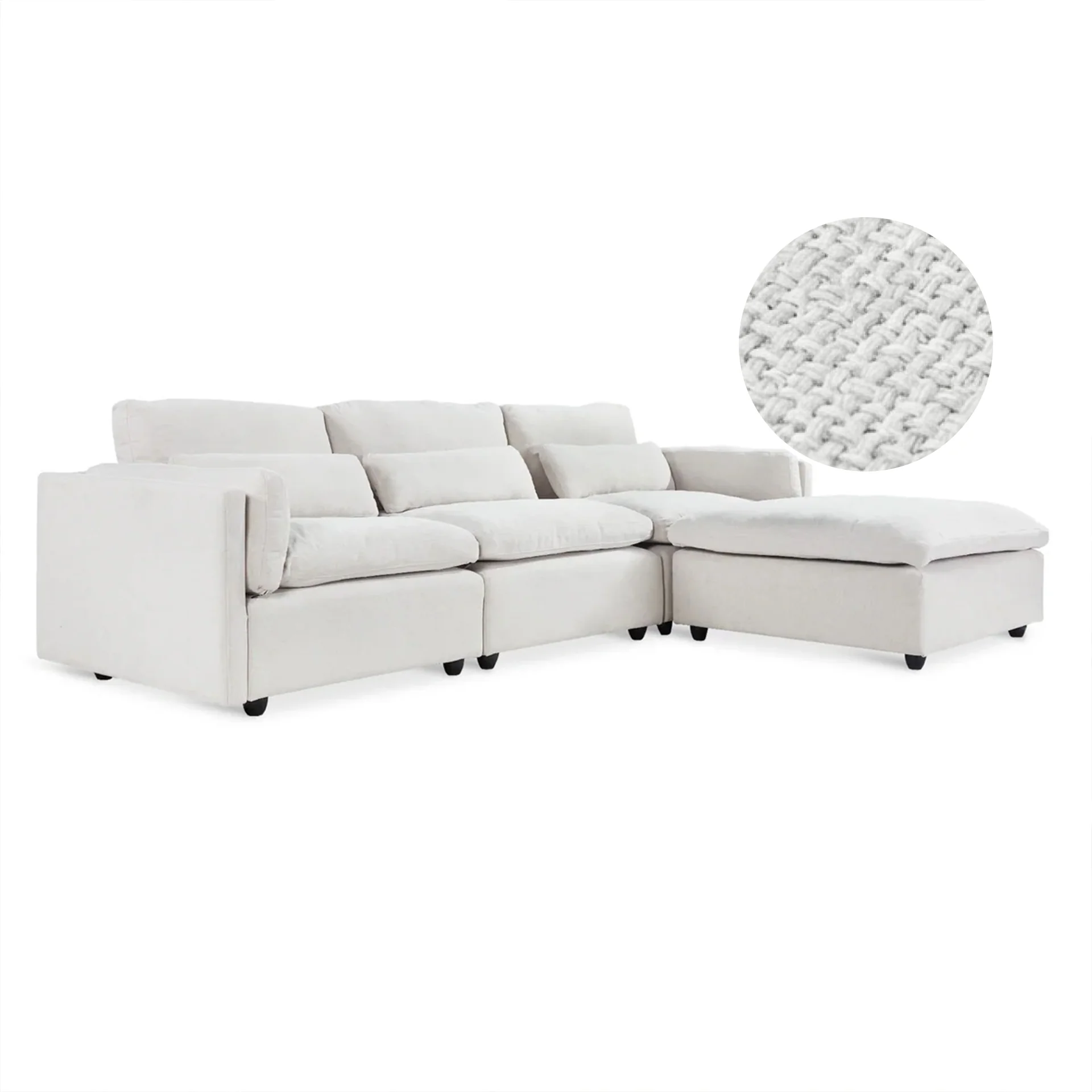 Barmouth Modular Sofa - Silver Cloud - Image 8