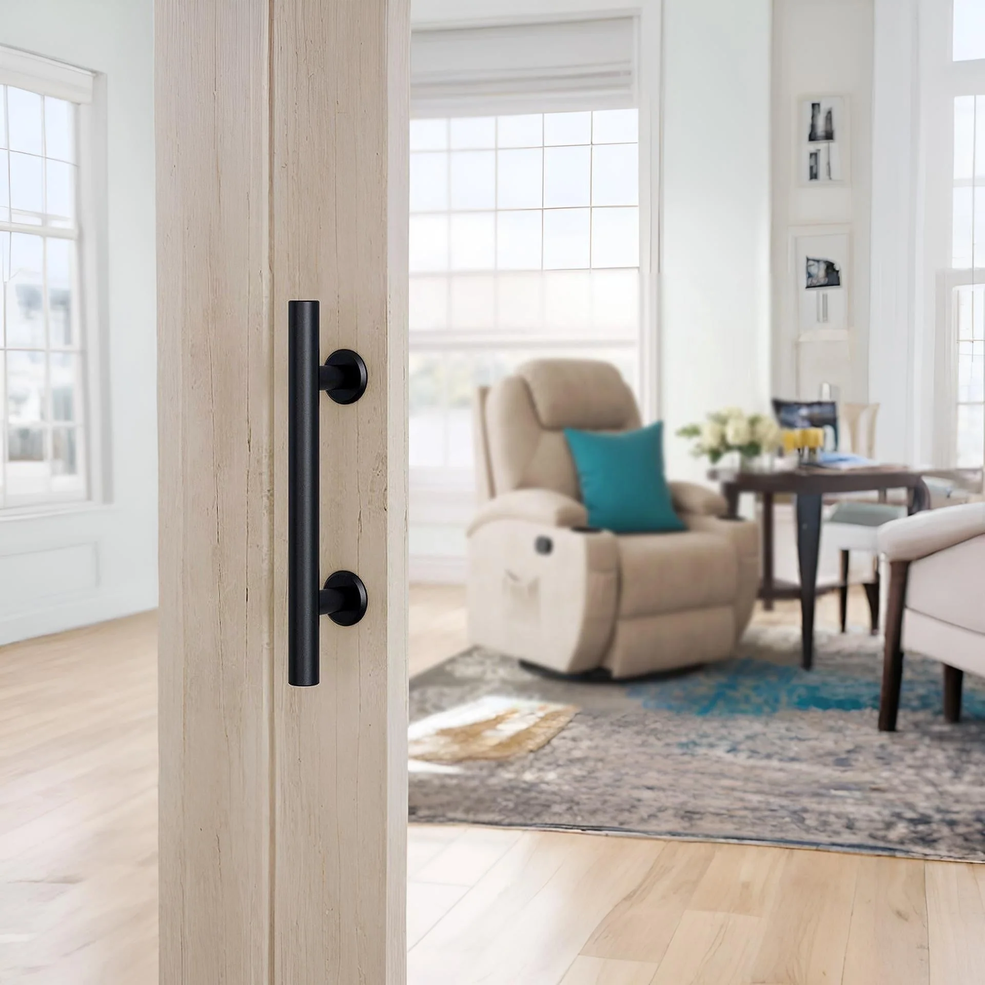 Barn Door Handle 12” - Black - Image 11