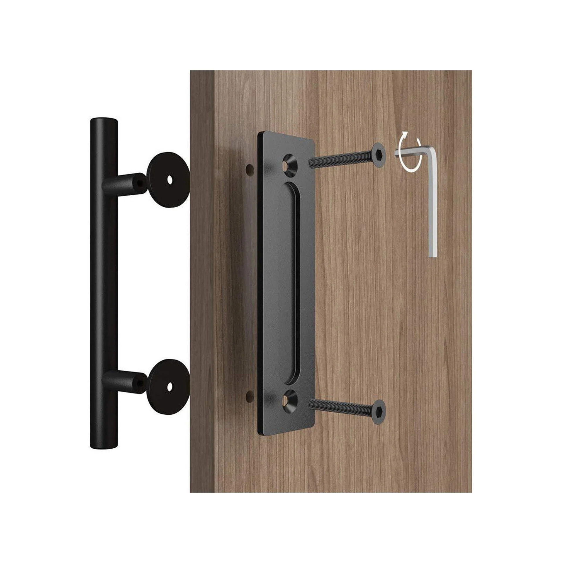 Barn Door Handle 12” - Black - Image 4