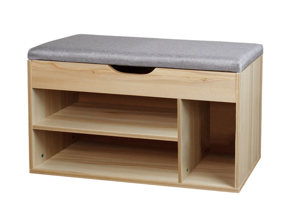 BARRA Shoe Rack Storage Cabinet Shoe Bench - GREY - Image 3