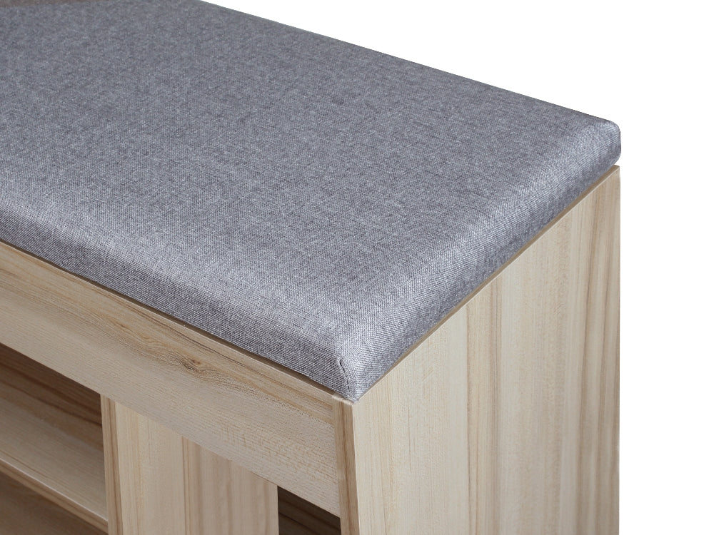 BARRA Shoe Rack Storage Cabinet Shoe Bench - GREY - Image 4