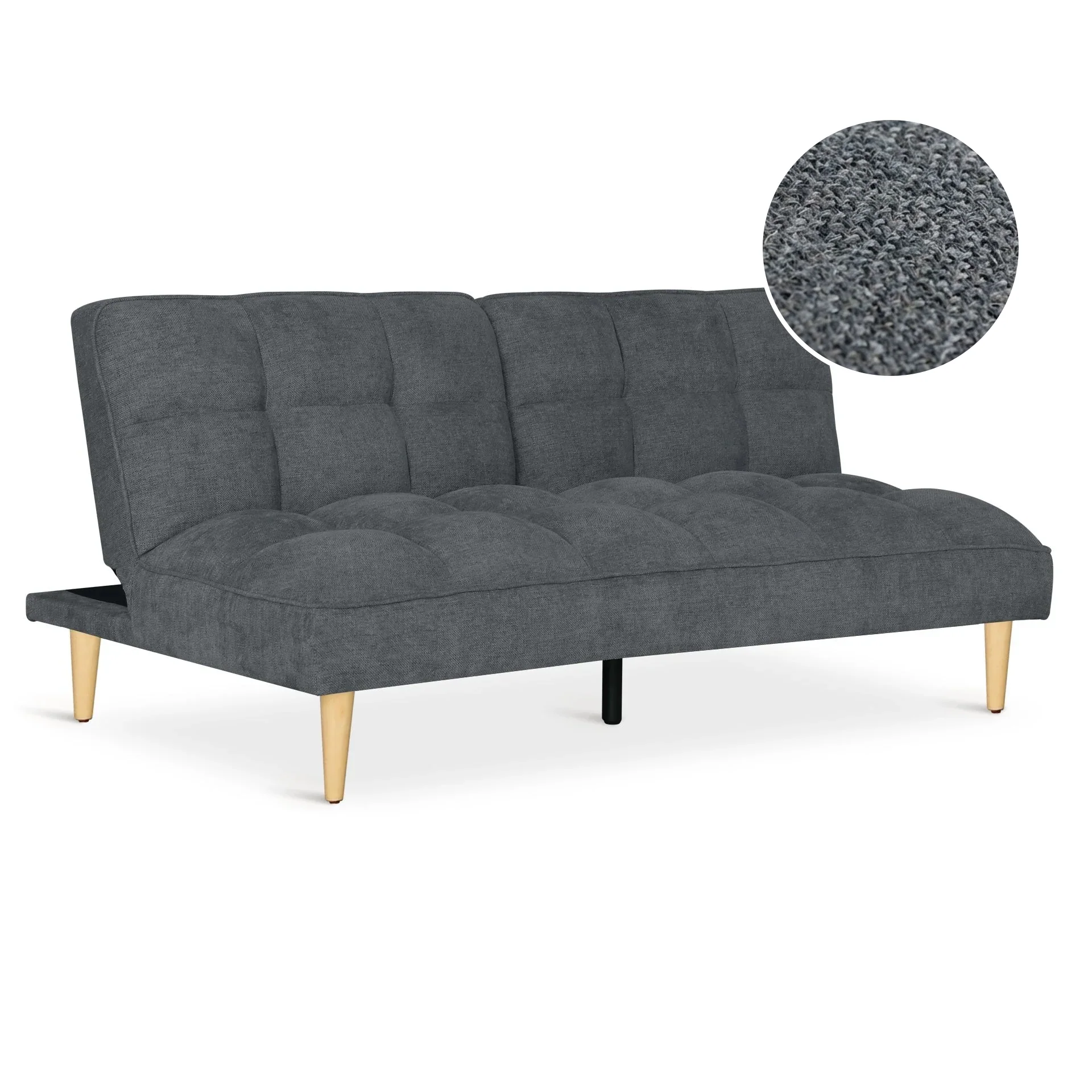 Barton 3 Seater Sofa Bed - Dark Grey - Image 7