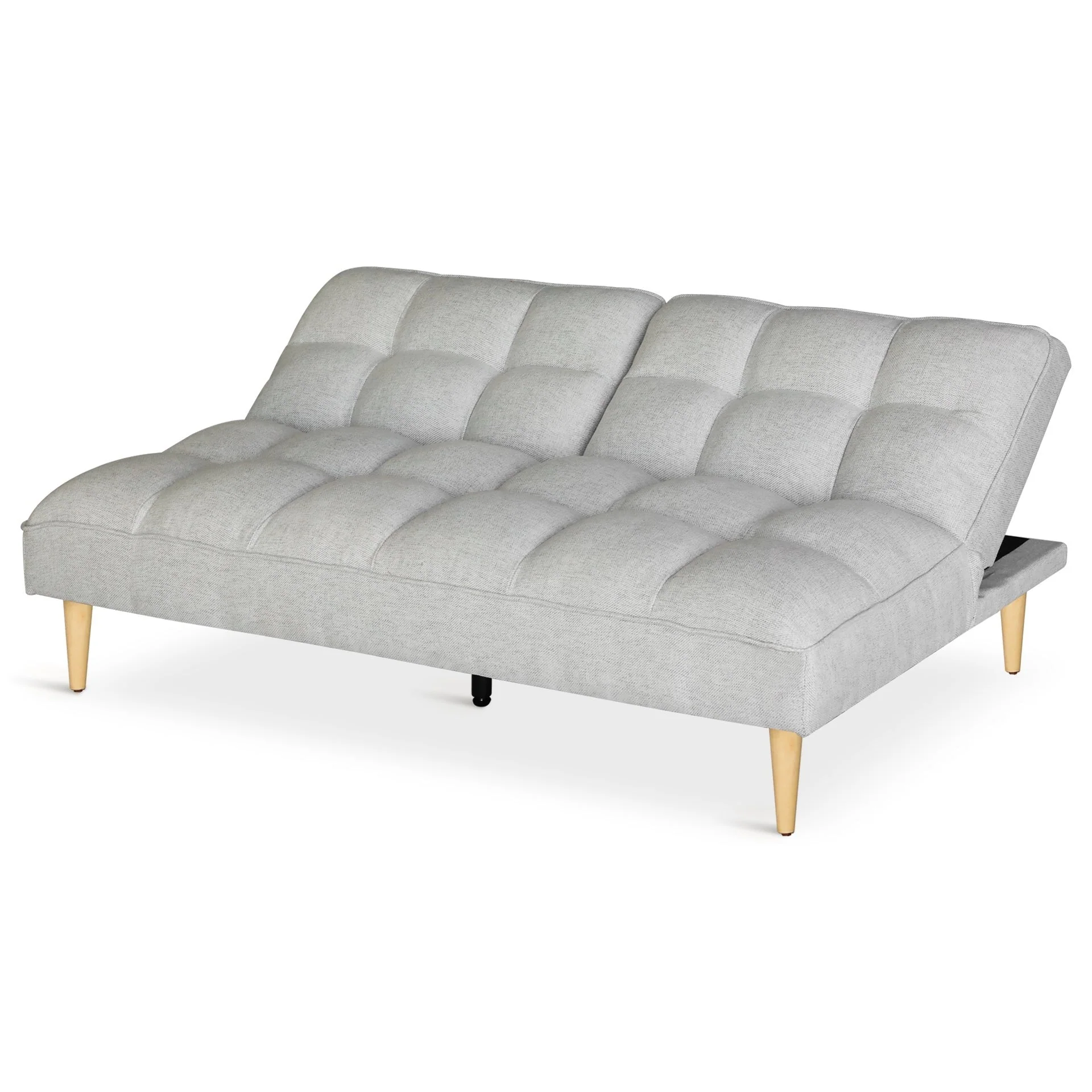 Barton 3 Seater Sofa Bed - Light Grey - Image 11