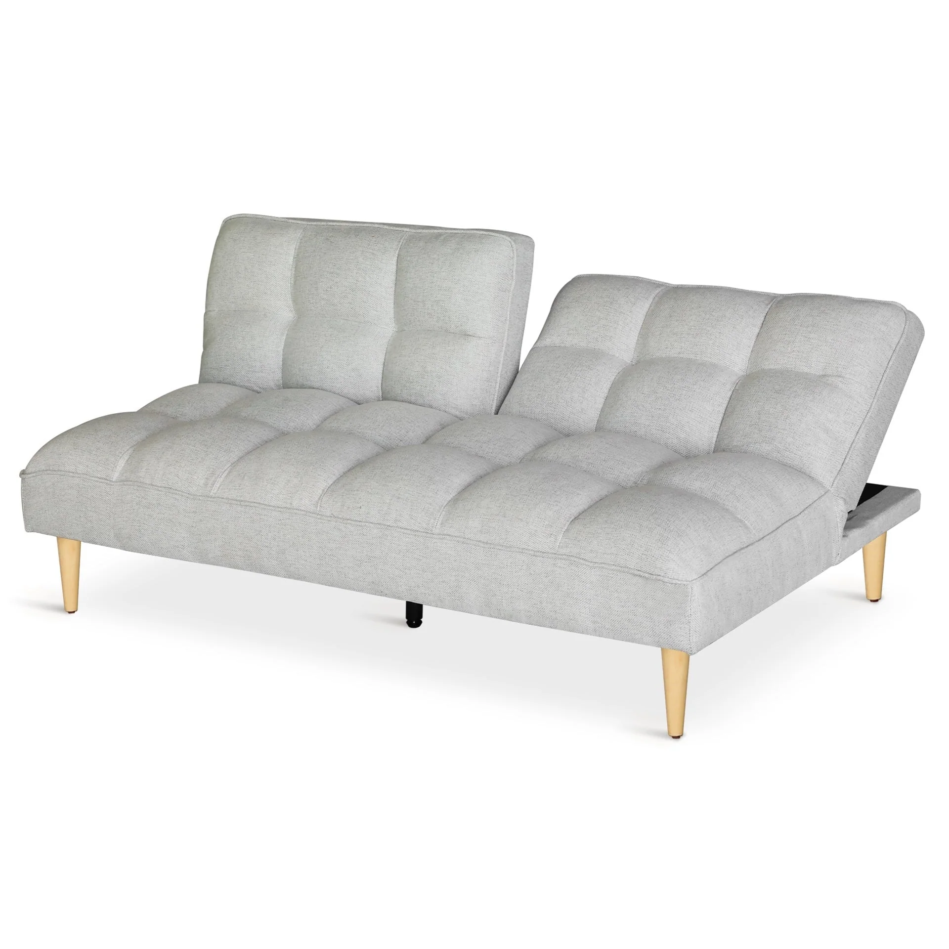 Barton 3 Seater Sofa Bed - Light Grey - Image 12