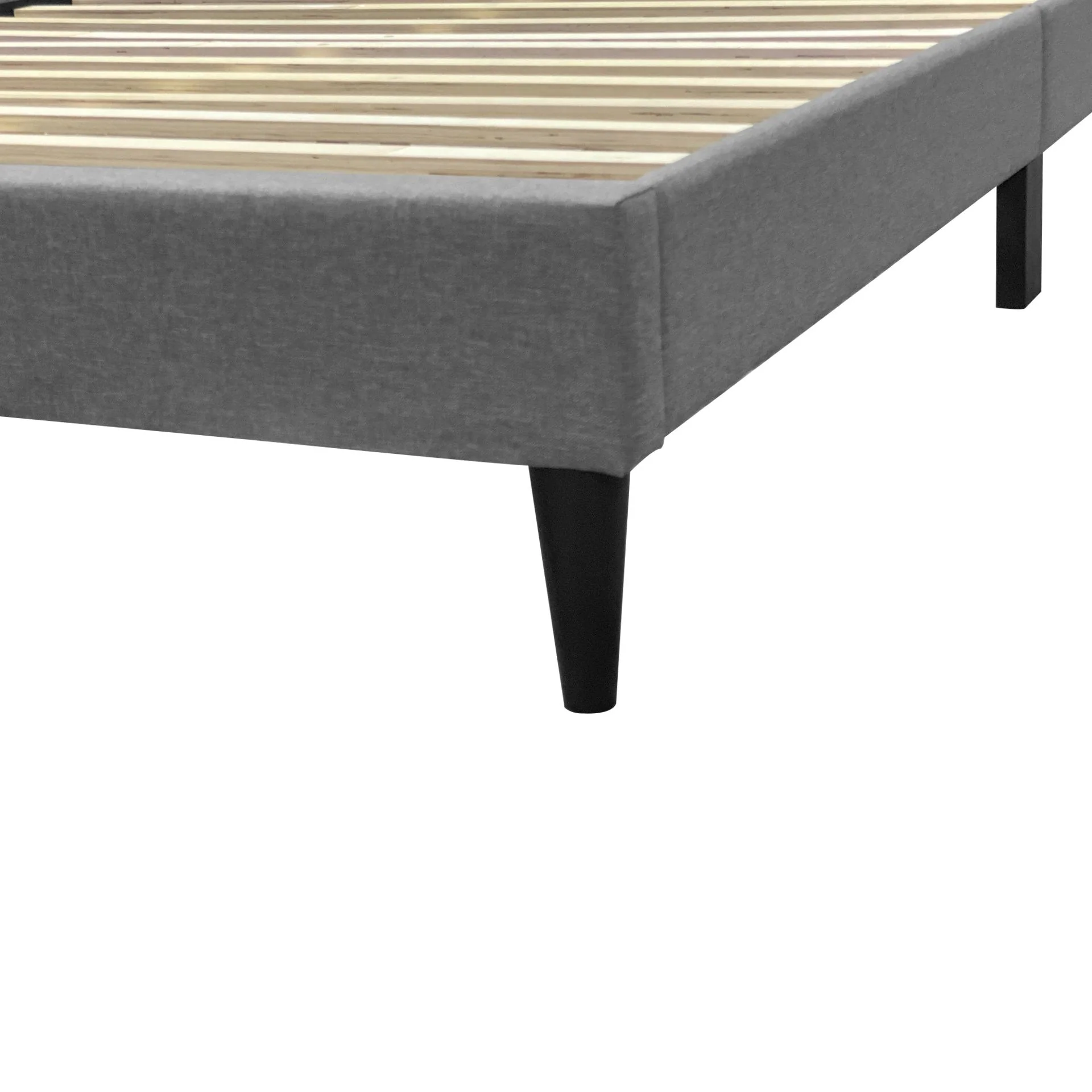 Bassie Queen Bed Frame - Light Grey - Image 11