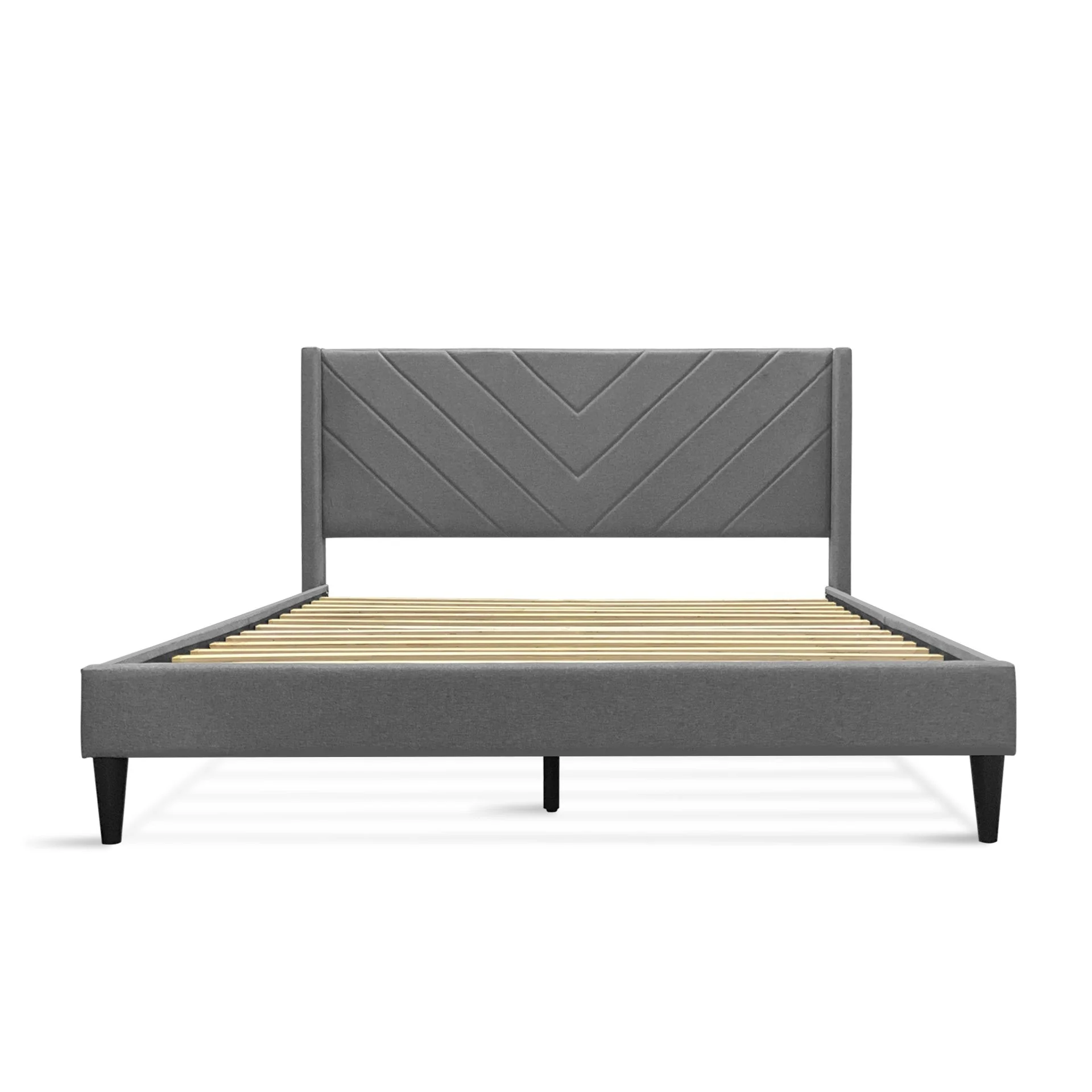 Bassie Queen Bed Frame - Light Grey - Image 8