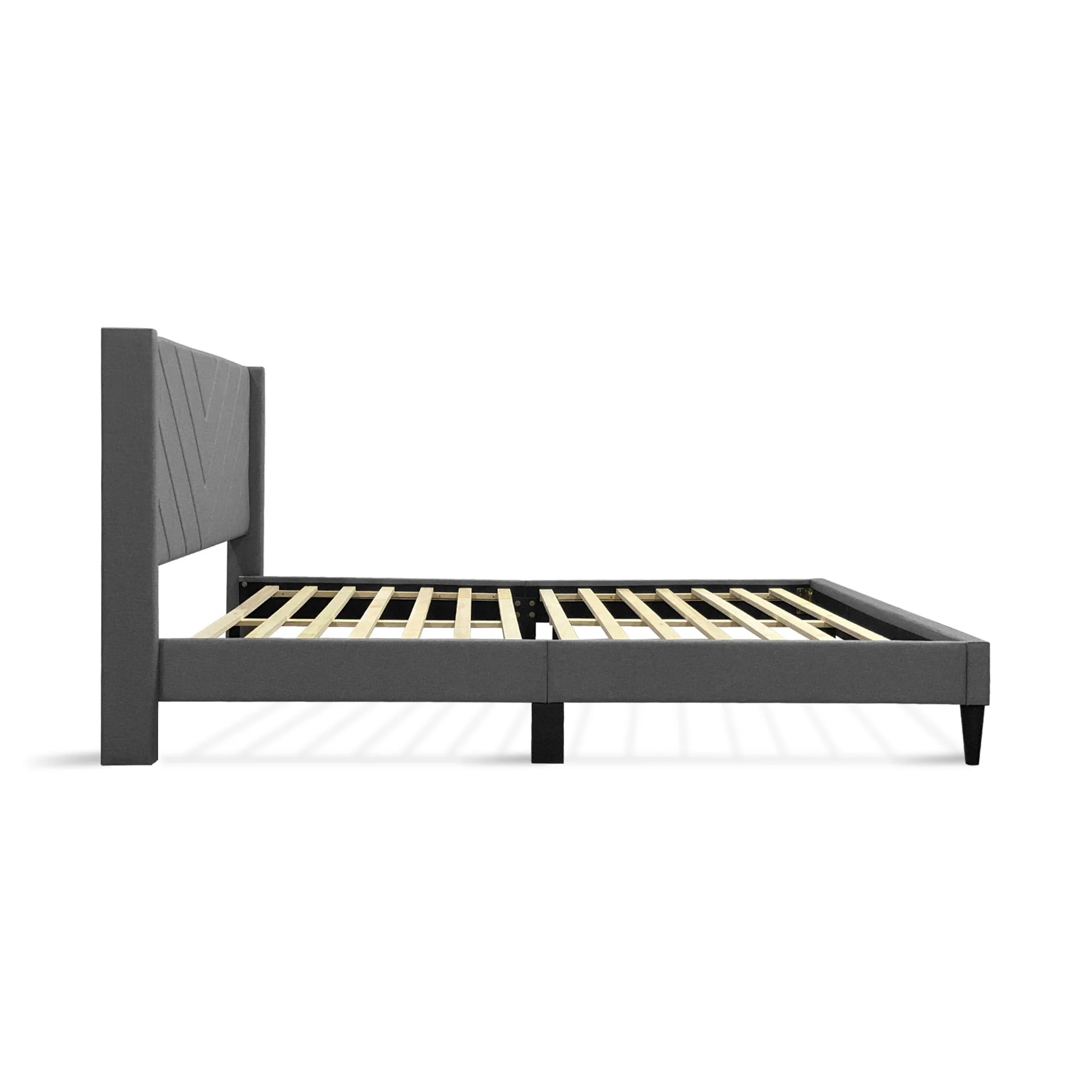 Bassie Queen Bed Frame - Light Grey - Image 9