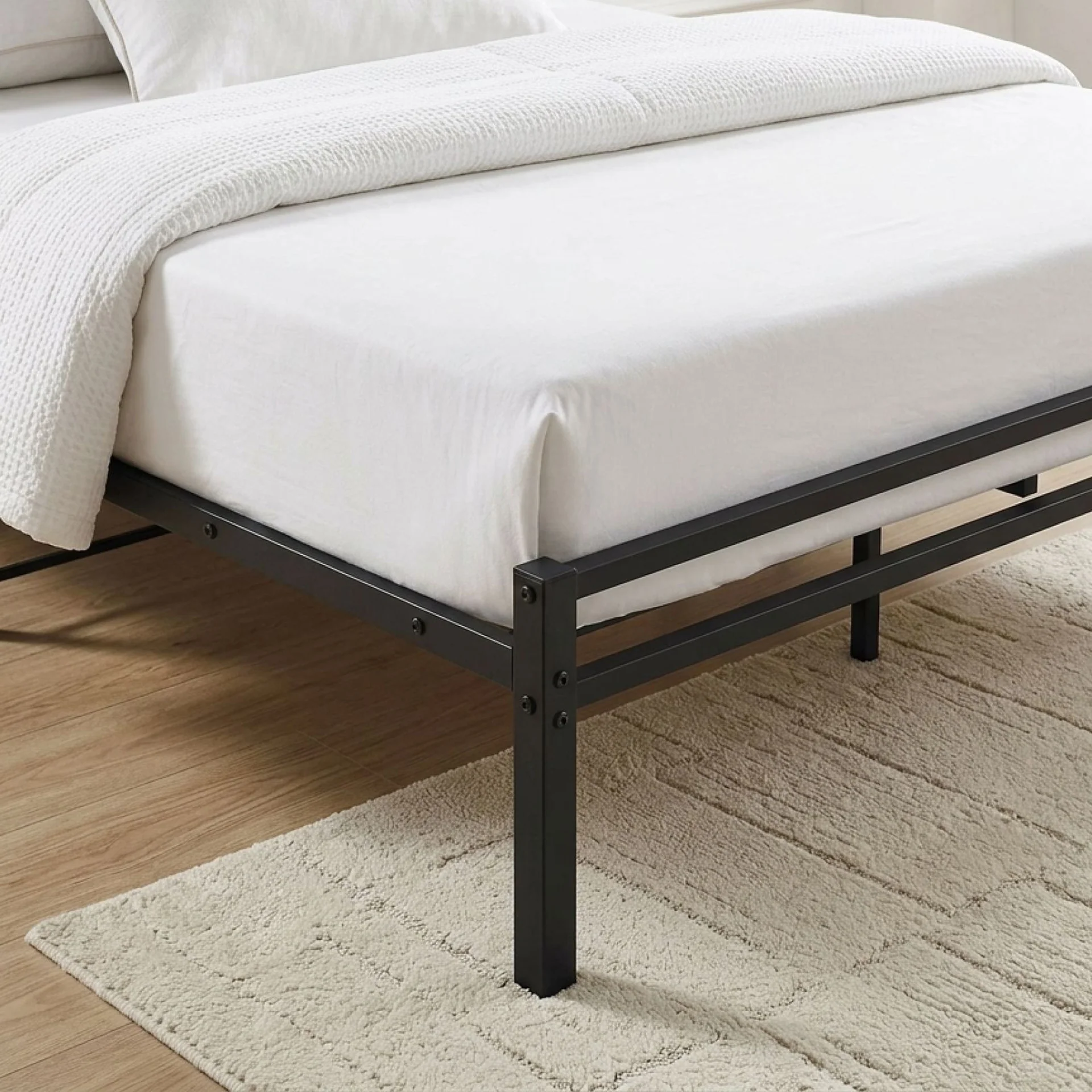 Bella Queen Bed Frame - Oak + Black - Image 5