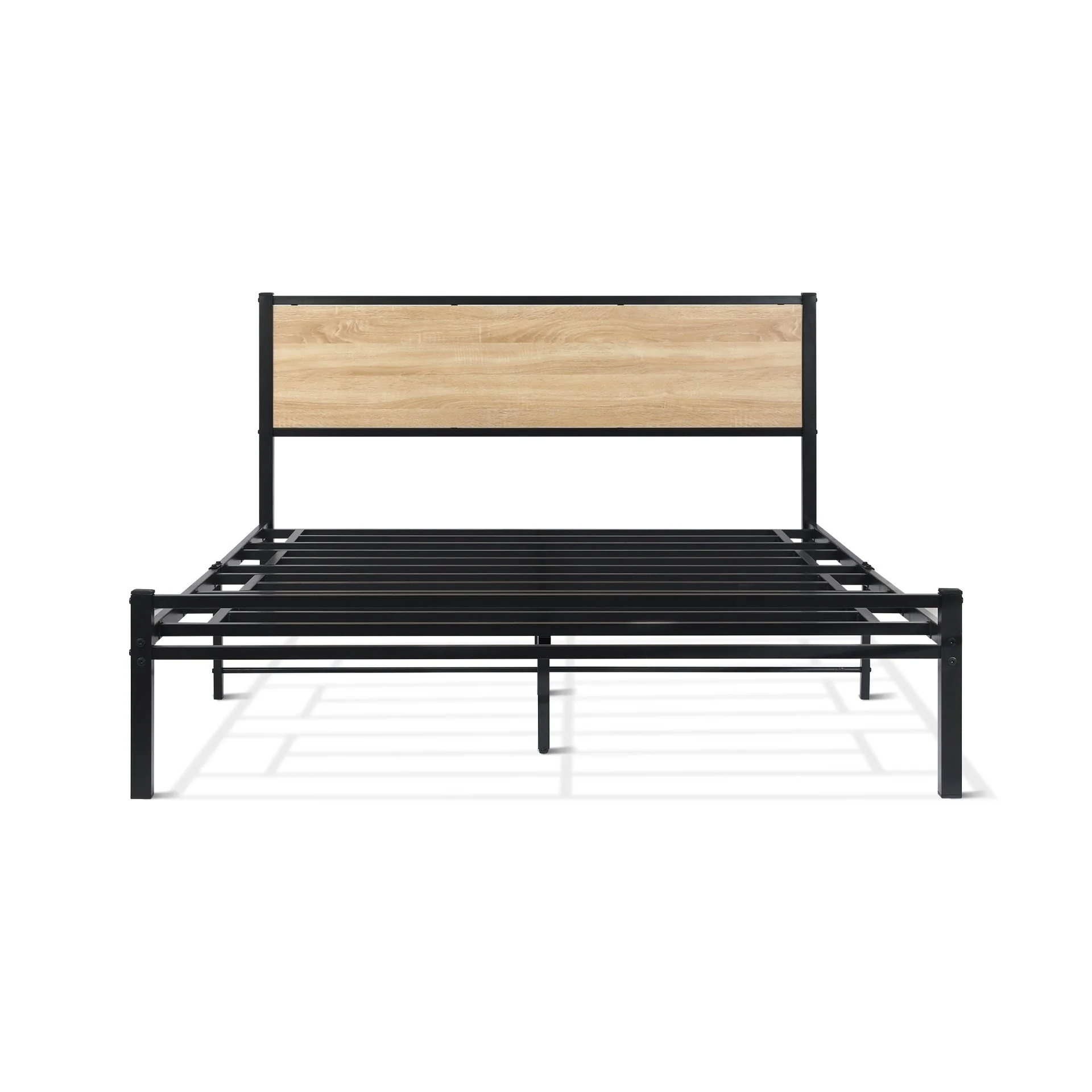 Bella Queen Bed Frame - Oak + Black - Image 7