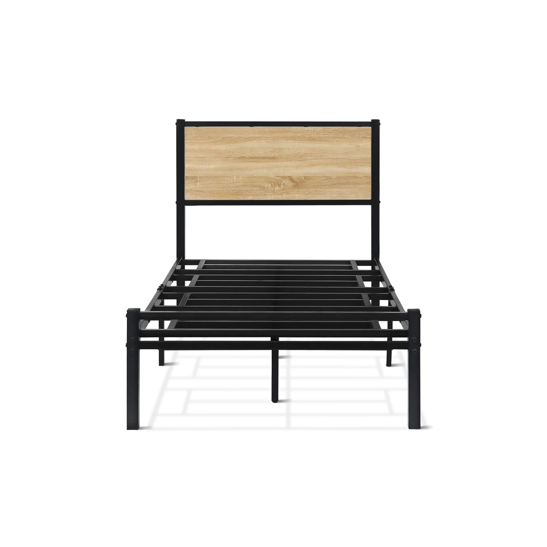 Bella Single Bed Frame - Oak + Black - Image 7