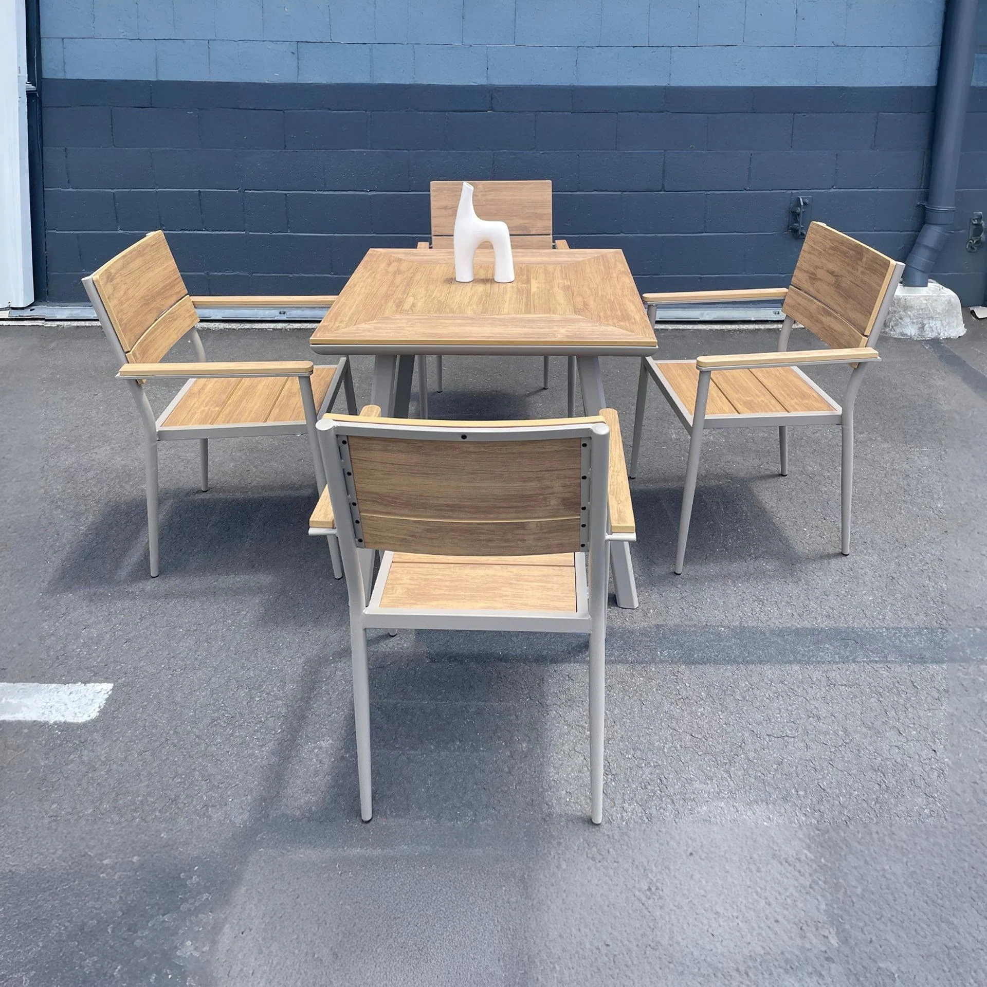 Benbecula 5 Piece Outdoor Dining Set - Natural - Image 2