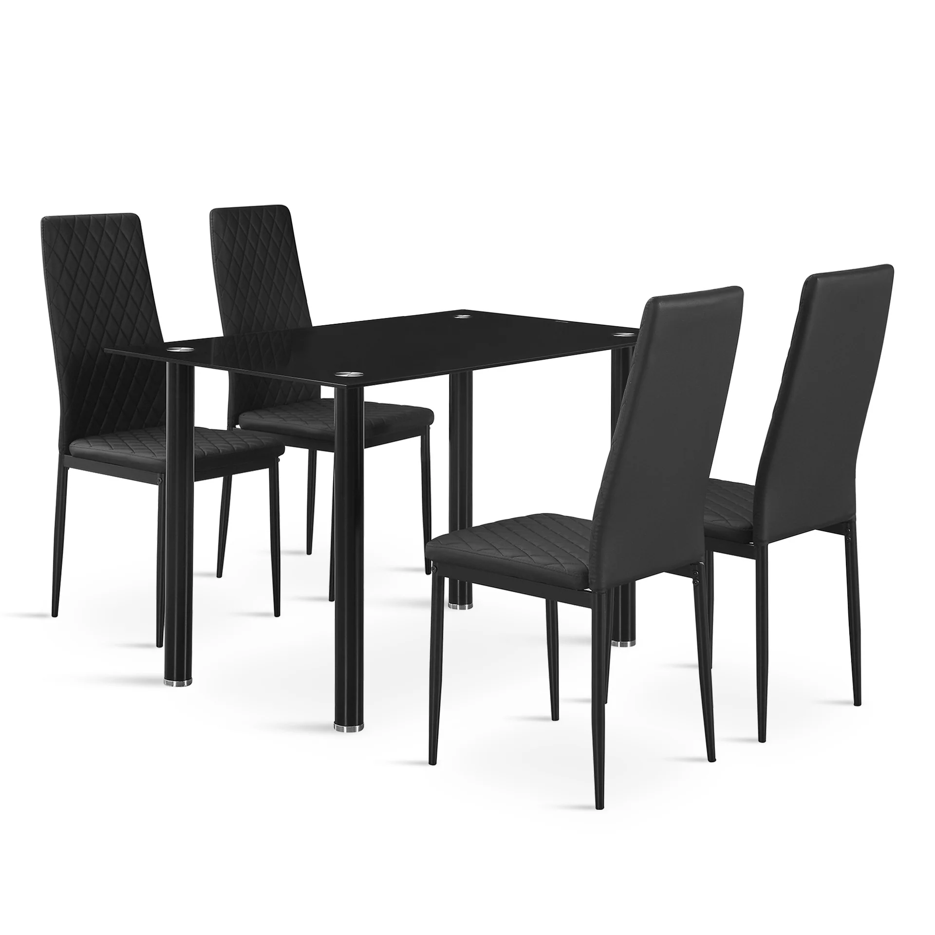 Benjamin 5 Piece 1.2m Dining Set - Black - Image 5