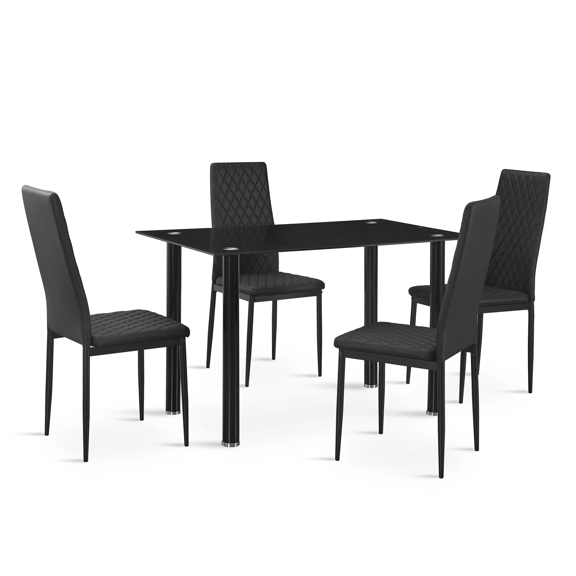 Benjamin 5 Piece 1.2m Dining Set - Black - Image 6