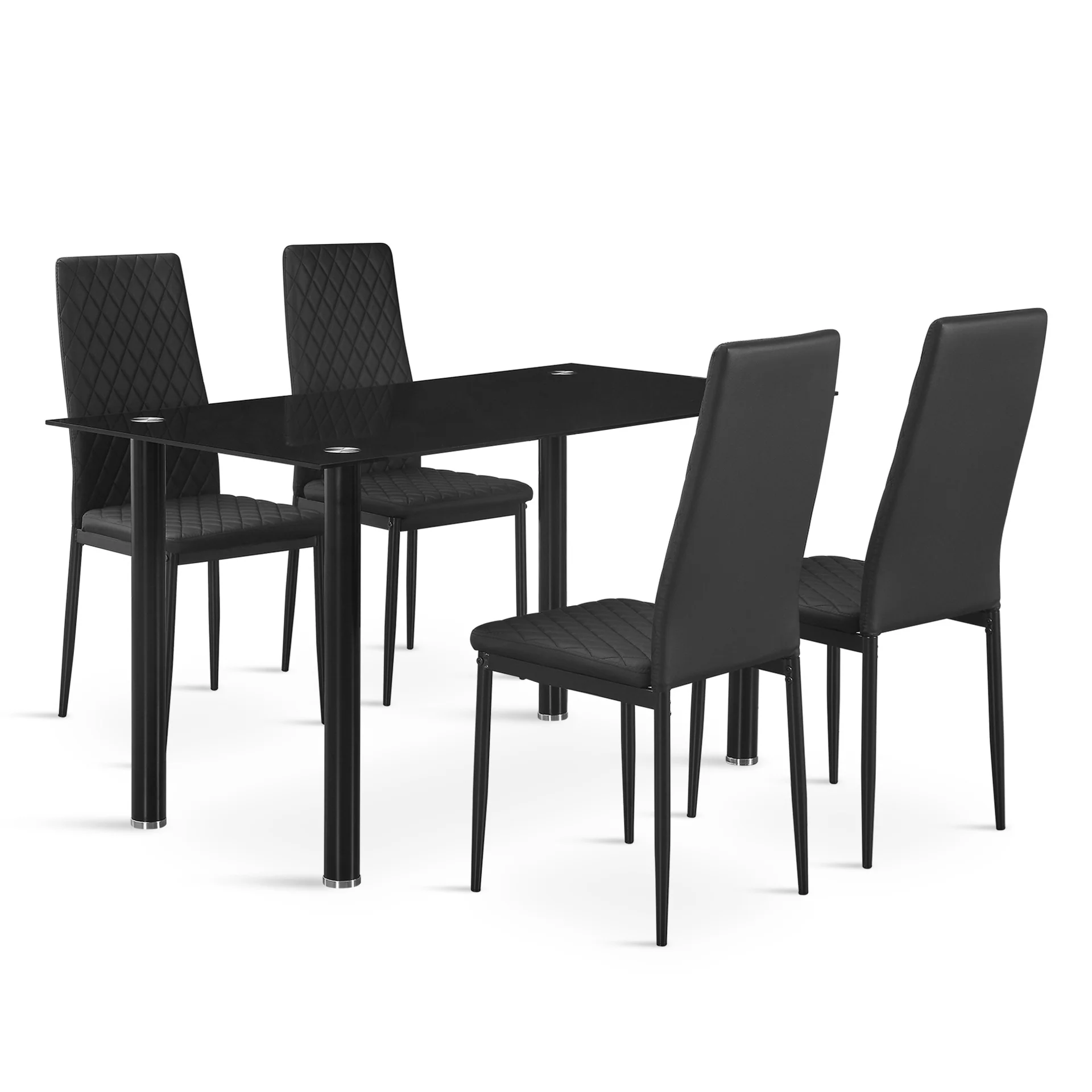 Benjamin 5 Piece 1.4m Dining Set - Black - Image 5