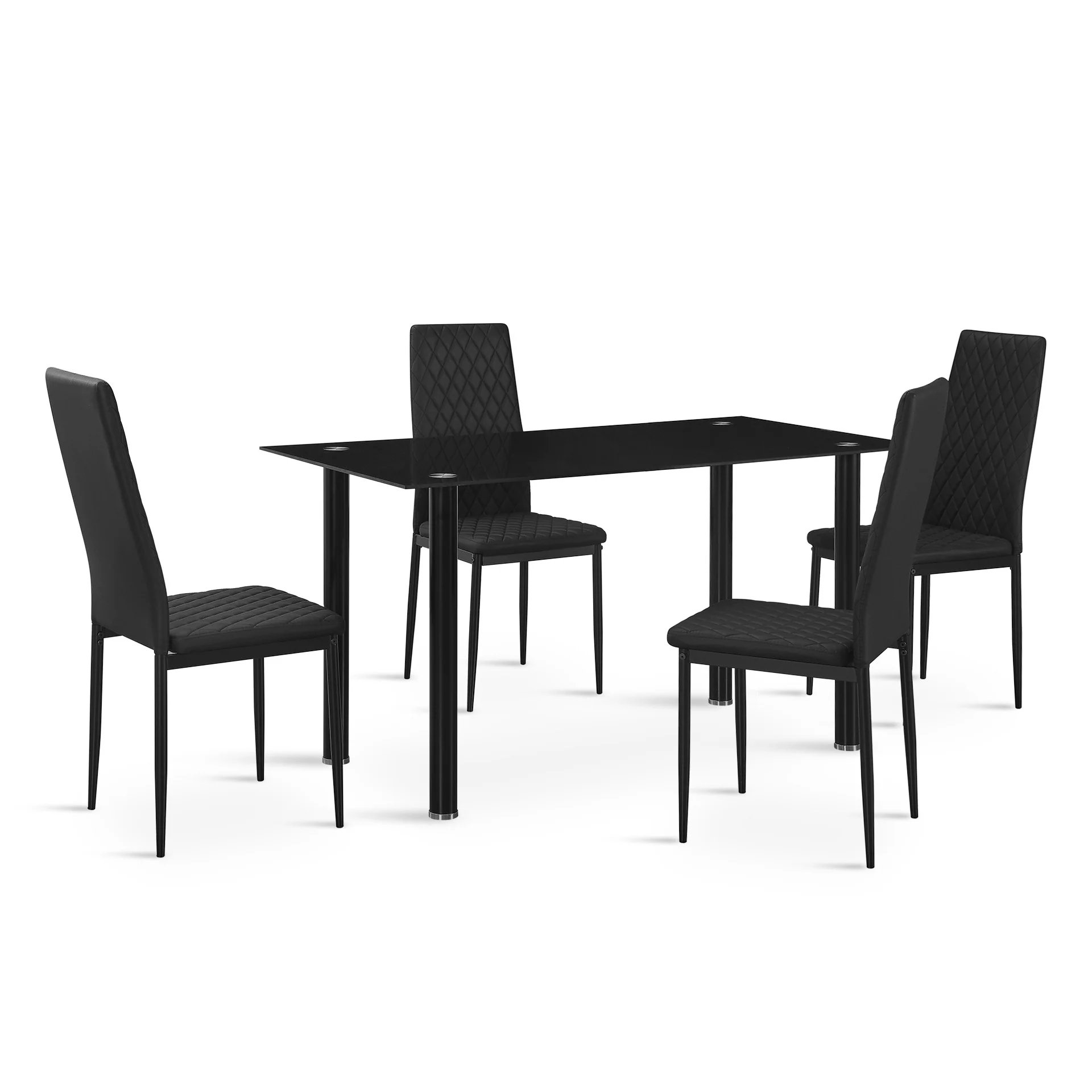 Benjamin 5 Piece 1.4m Dining Set - Black - Image 6