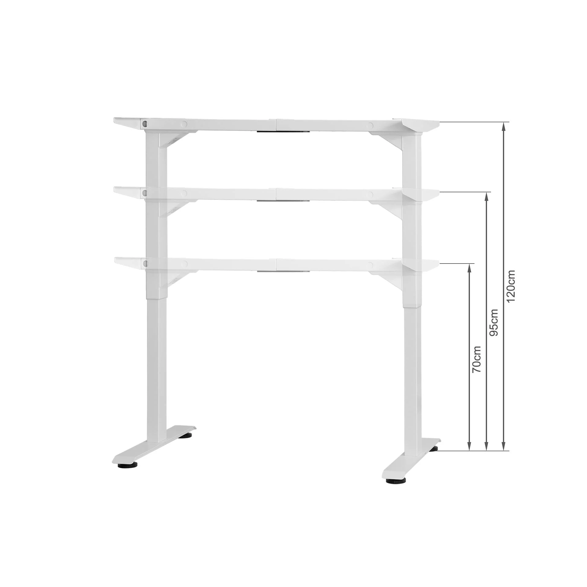 Bennie 120cm Dual Motor Electric Standing Desk - Beige - Image 14