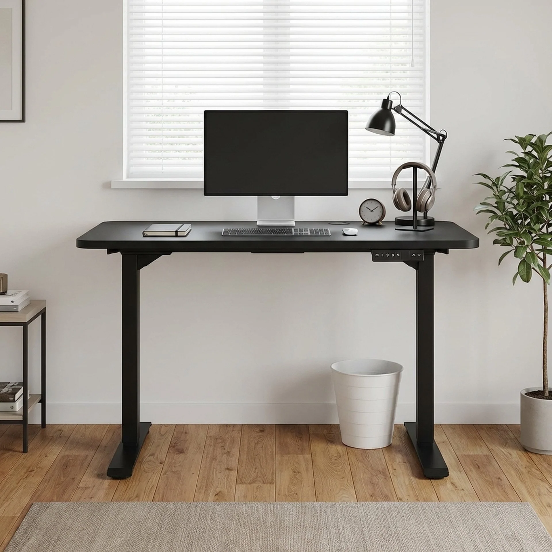 Bennie 120cm Dual Motor Electric Standing Desk - Black - Image 4
