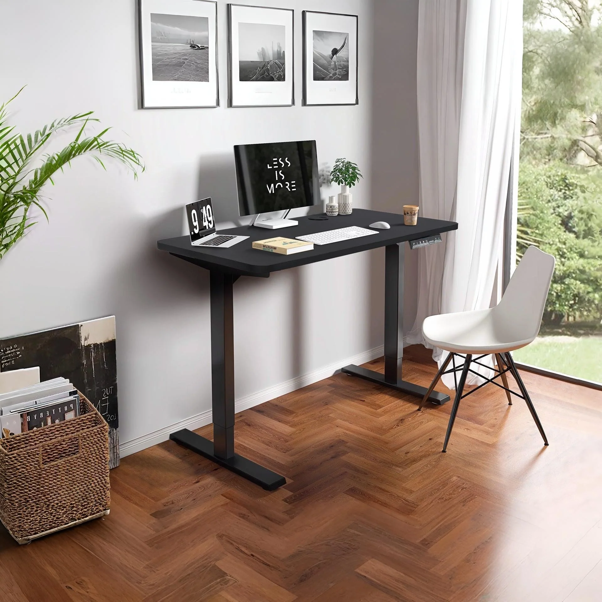 Bennie 120cm Dual Motor Electric Standing Desk - Black - Image 5