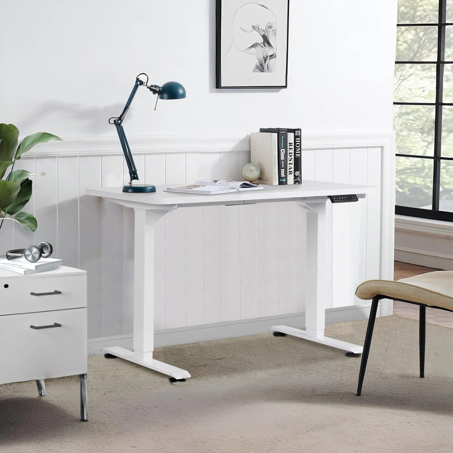 Bennie 120cm Dual Motor Electric Standing Desk - White