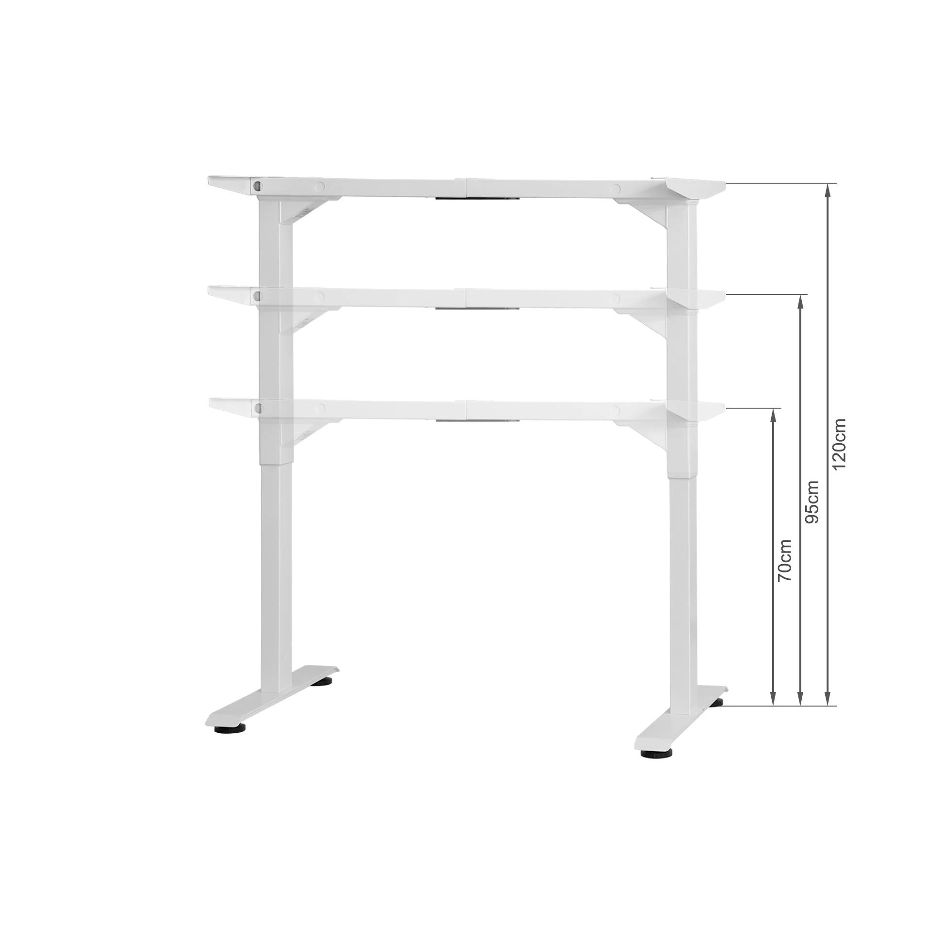 Bennie 120cm Dual Motor Electric Standing Desk - White - Image 10