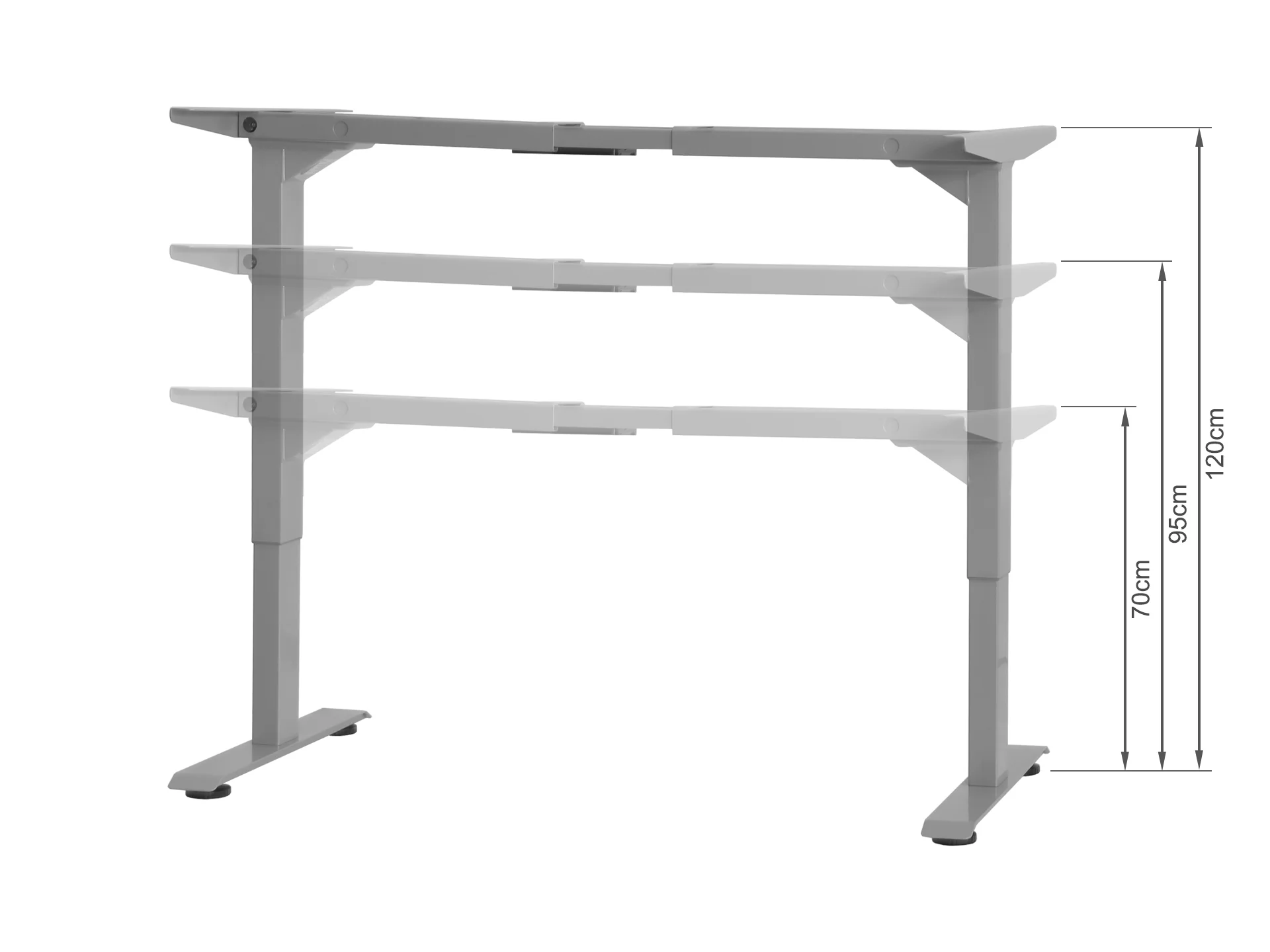 Bennie 140CM Dual Motor Electric Standing Desk - Beige - Image 11