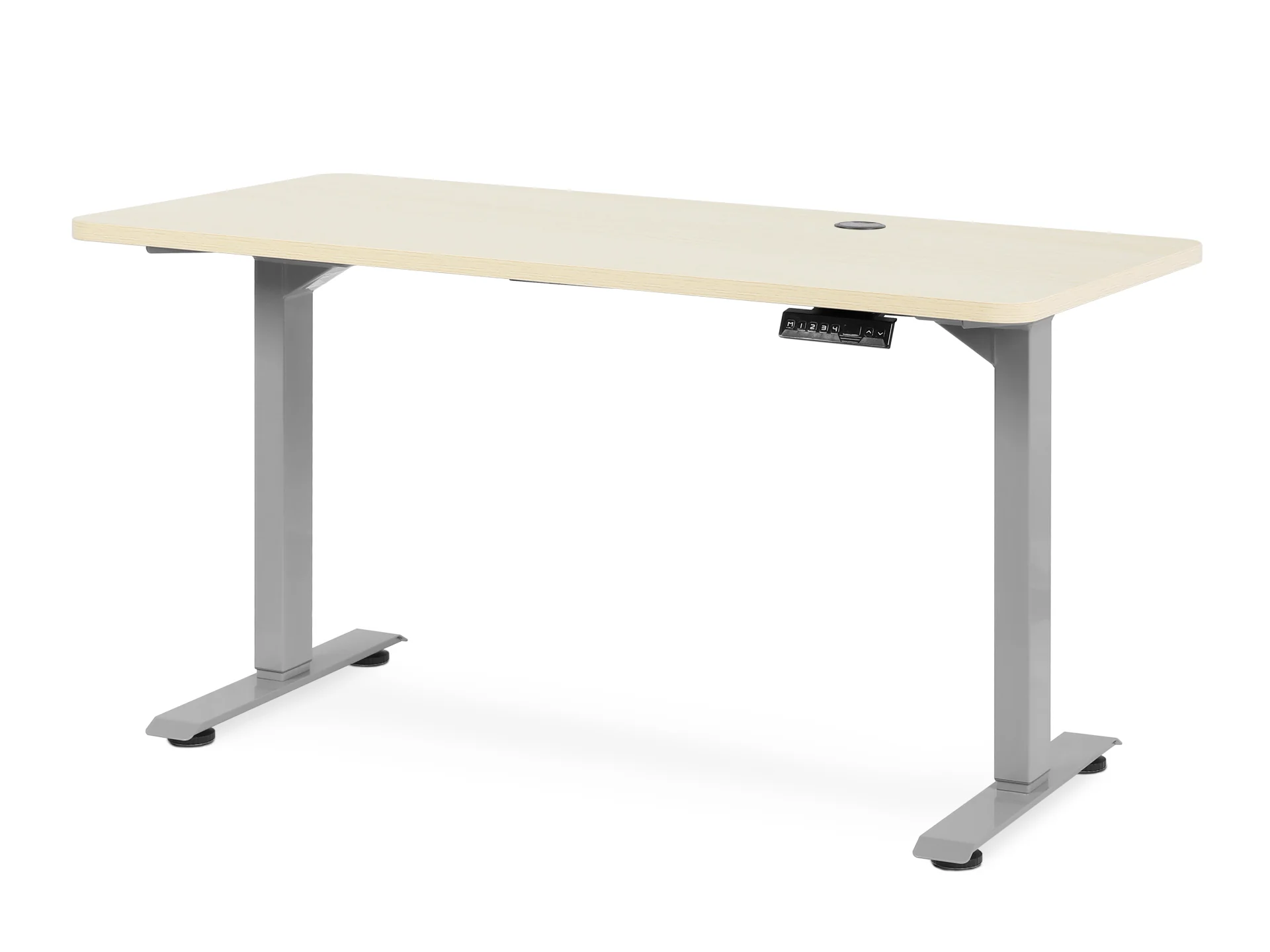 Bennie 140CM Dual Motor Electric Standing Desk - Beige - Image 4
