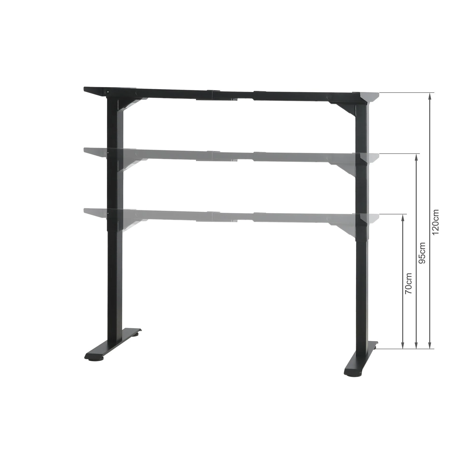Bennie 140cm Dual Motor Electric Standing Desk - Black - Image 9