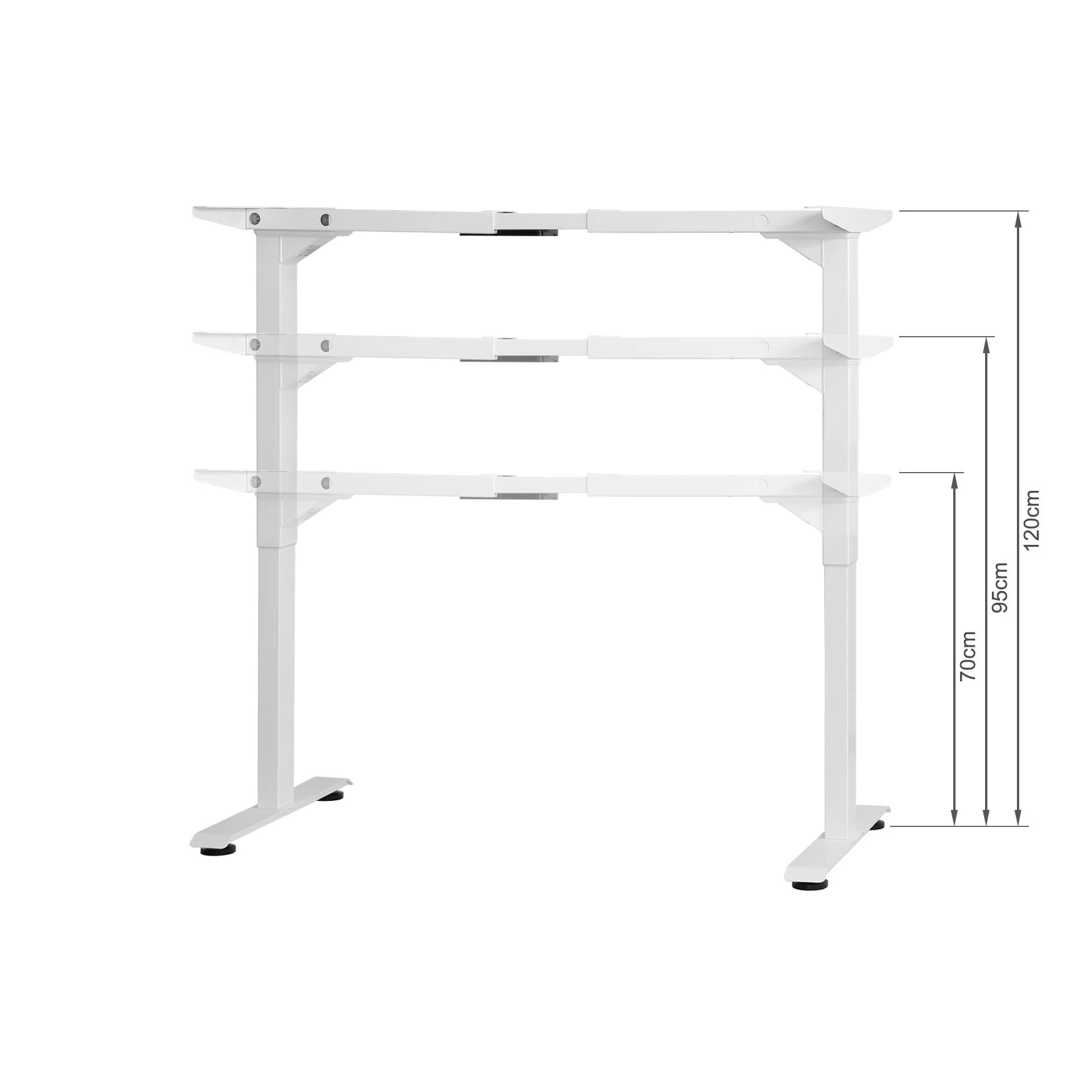 Bennie 140cm Dual Motor Electric Standing Desk - White - Image 8