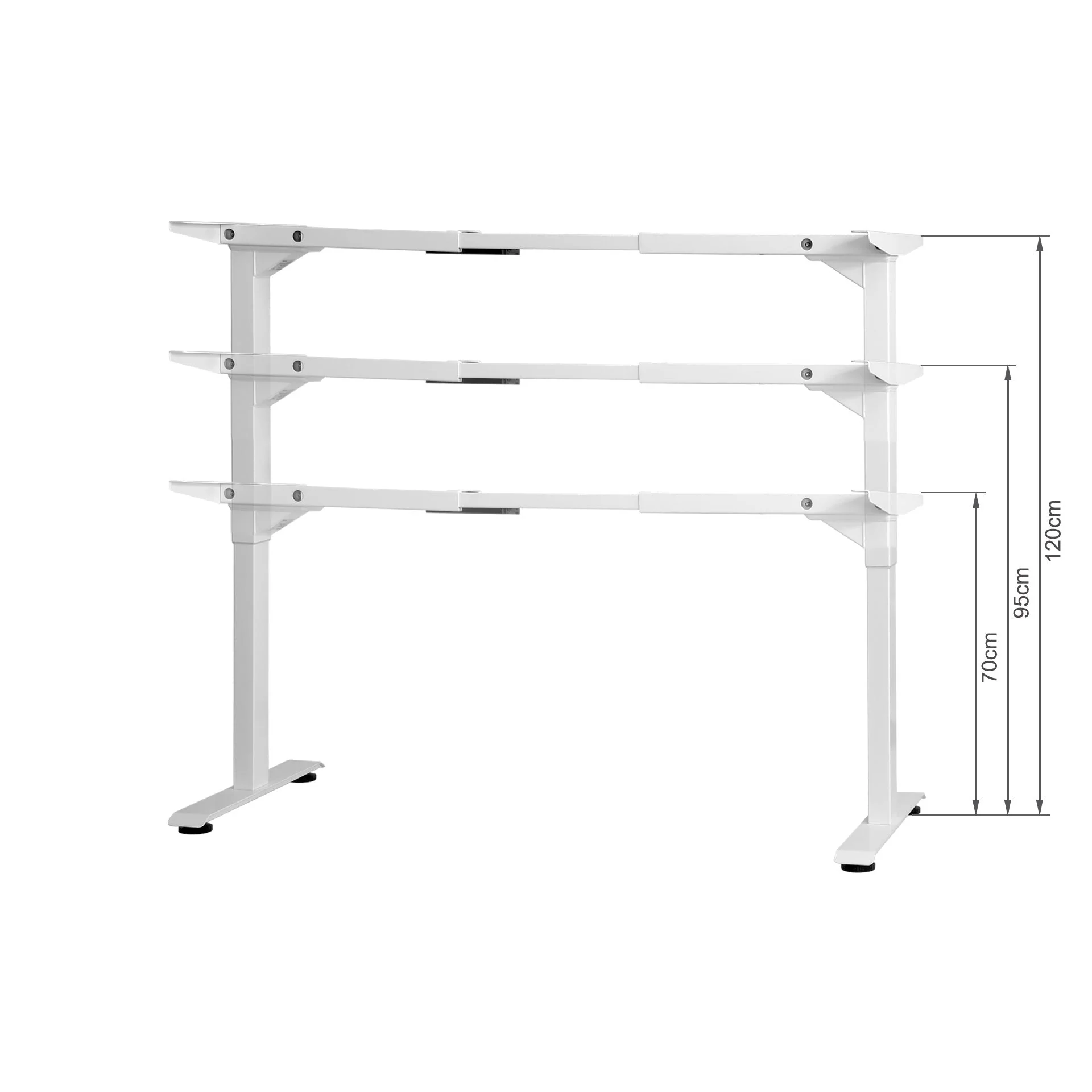 Bennie 160cm Dual Motor Electric Standing Desk - White - Image 12
