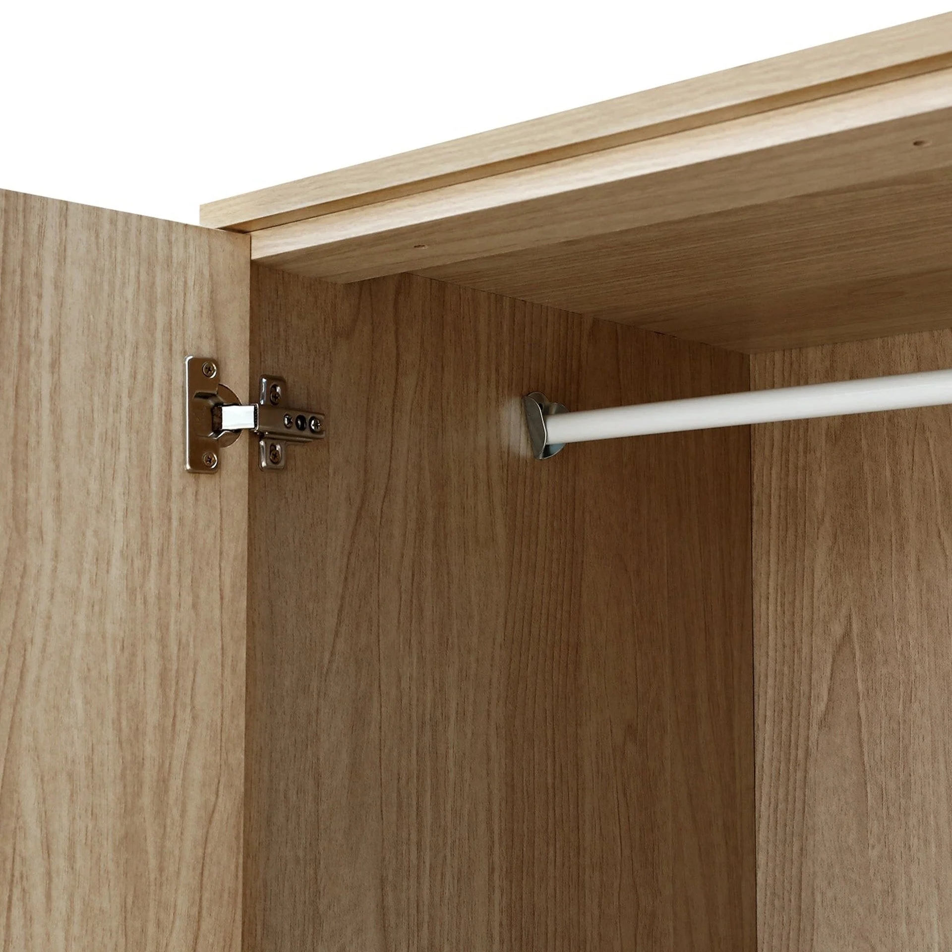 Benny 4 Door Wardrobe - Light Teak - Image 10