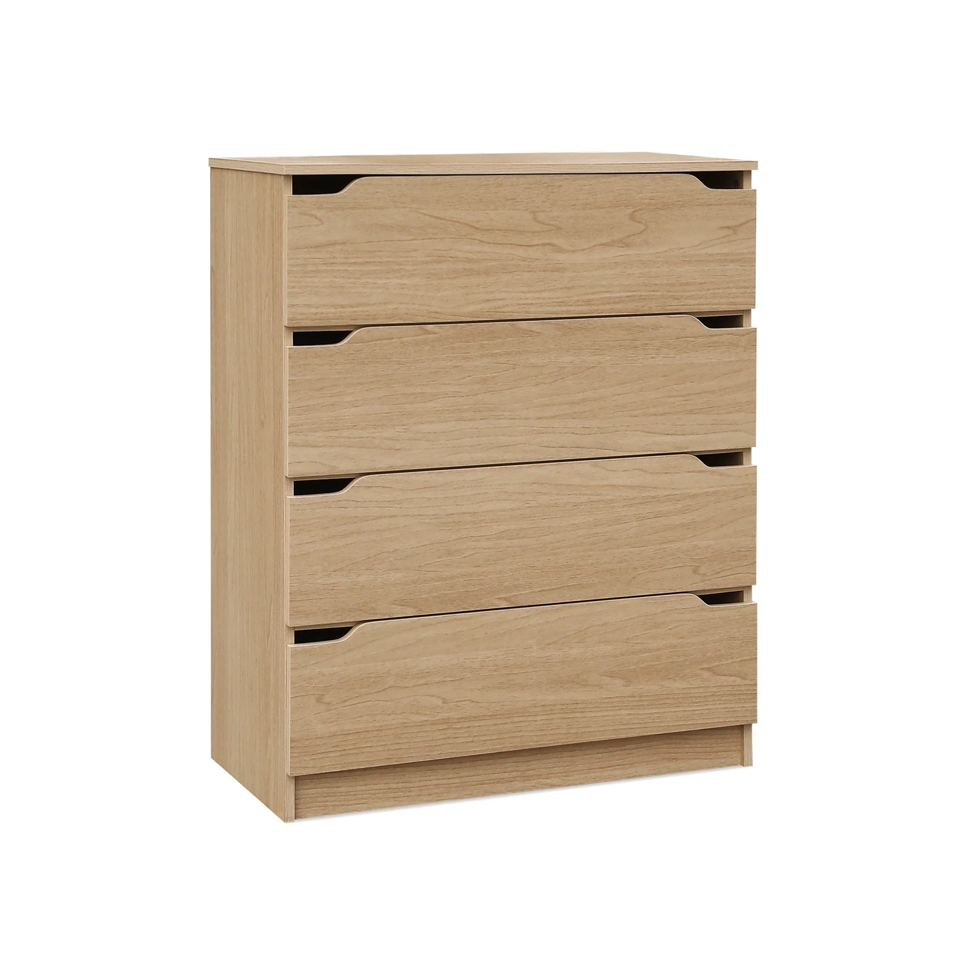 Benny 4 Drawers Tallboy - Light Teak - Image 4