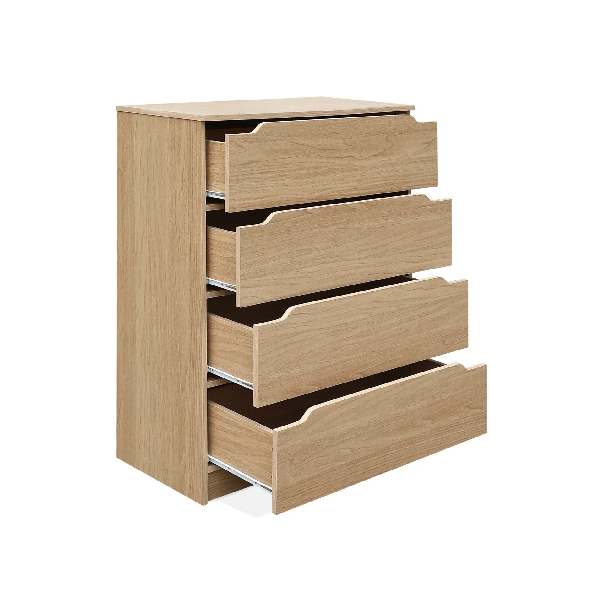 Benny 4 Drawers Tallboy - Light Teak - Image 7