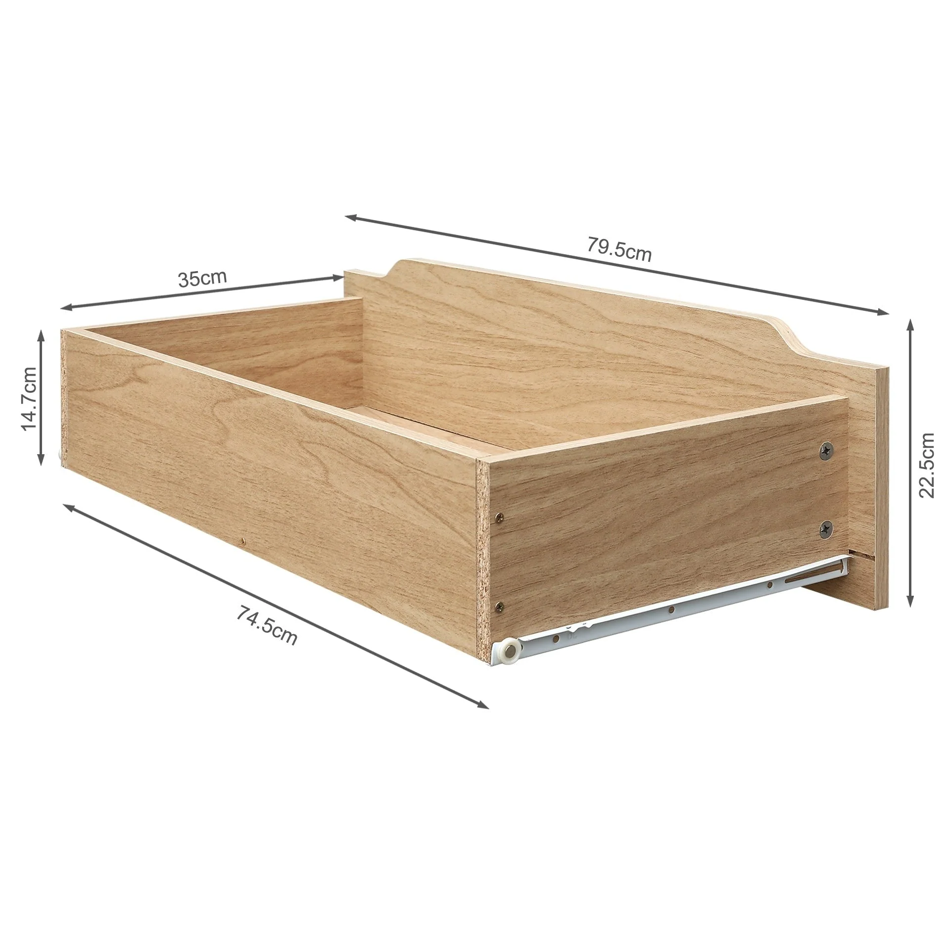 Benny 4 Drawers Tallboy - Light Teak - Image 9