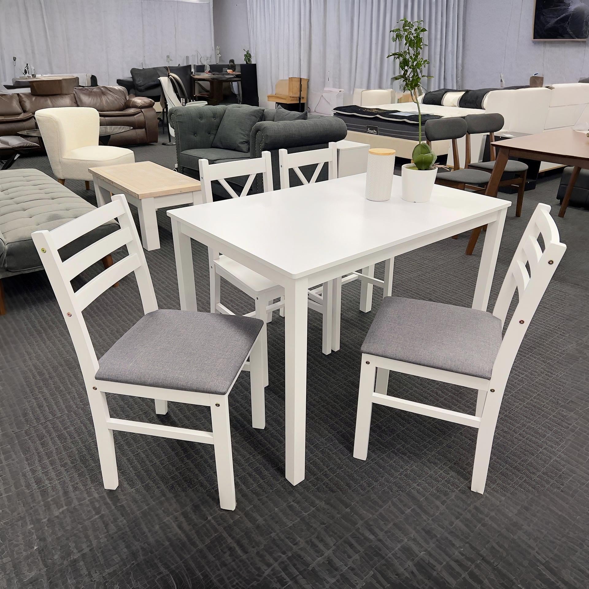 Bentley 4 Seater Dining Table - White - Image 6