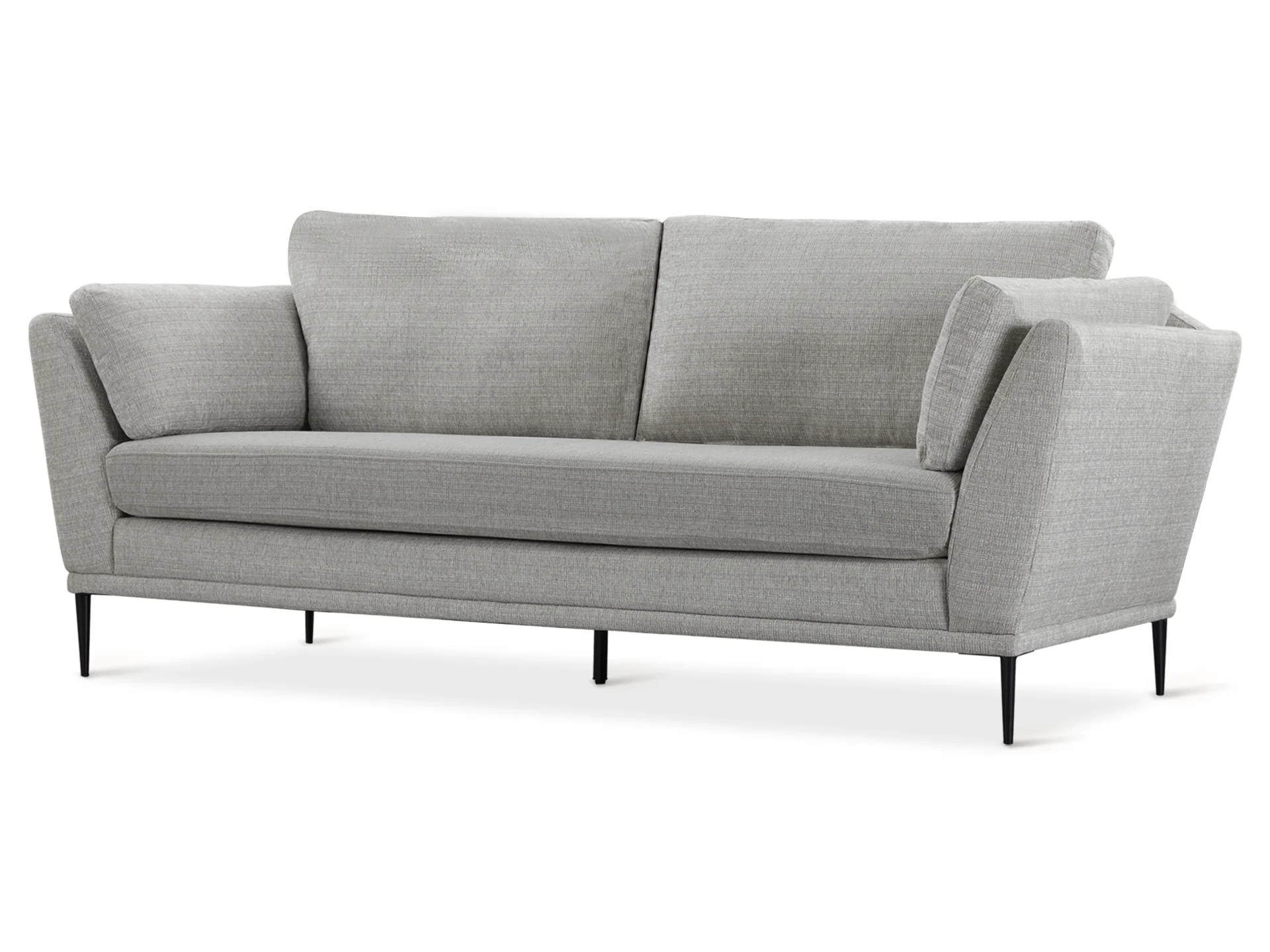 Berlin 3 Seater Sofa - Light Grey - Image 4