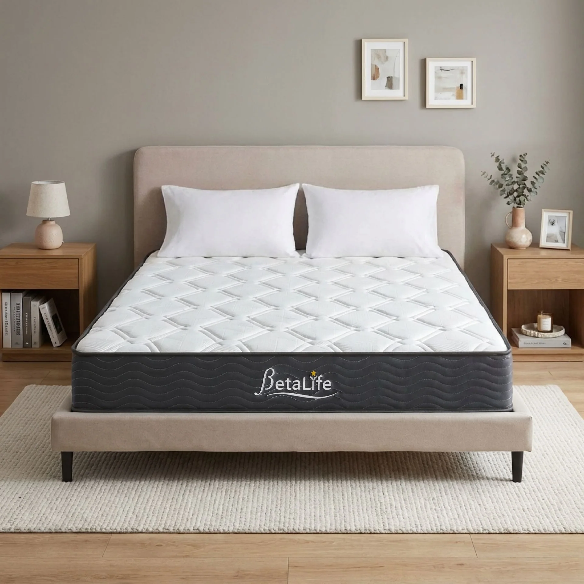 Basics Plus Bonnell Spring Mattress with Protector & Pillow - Double - Image 15
