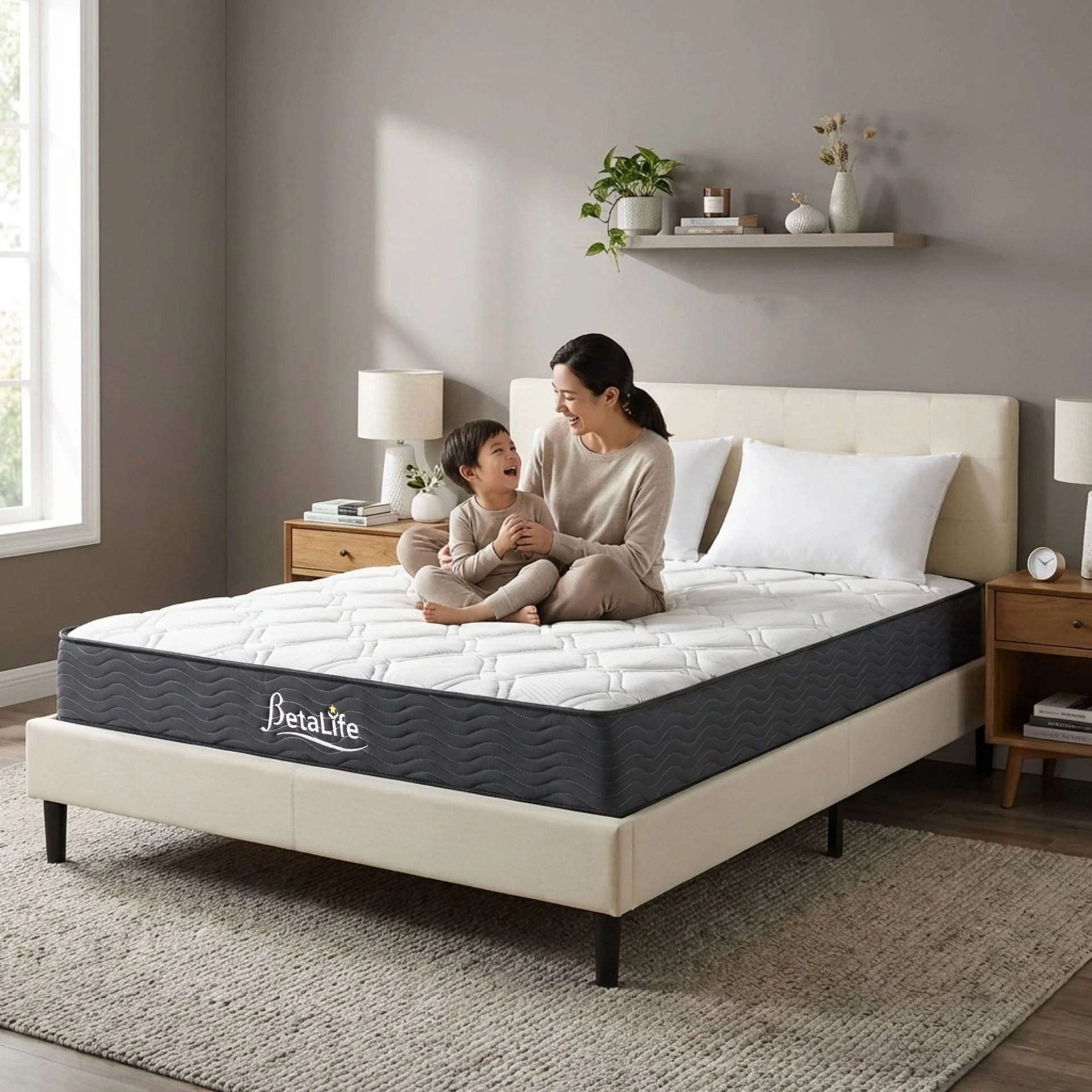 Basics Plus Bonnell Spring Mattress with Protector & Pillow - Double - Image 17