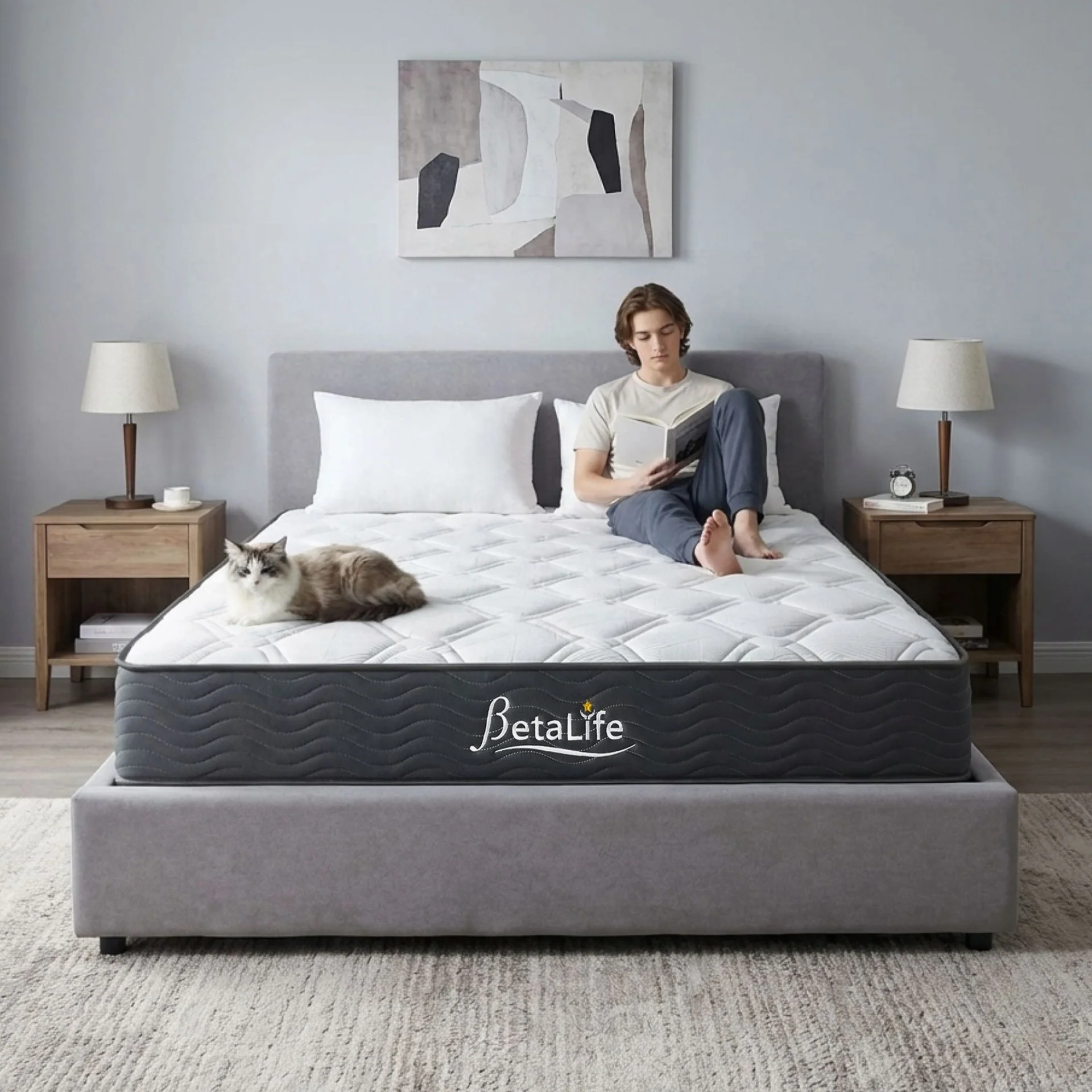 Basics Plus Bonnell Spring Mattress with Protector & Pillow - Double - Image 18