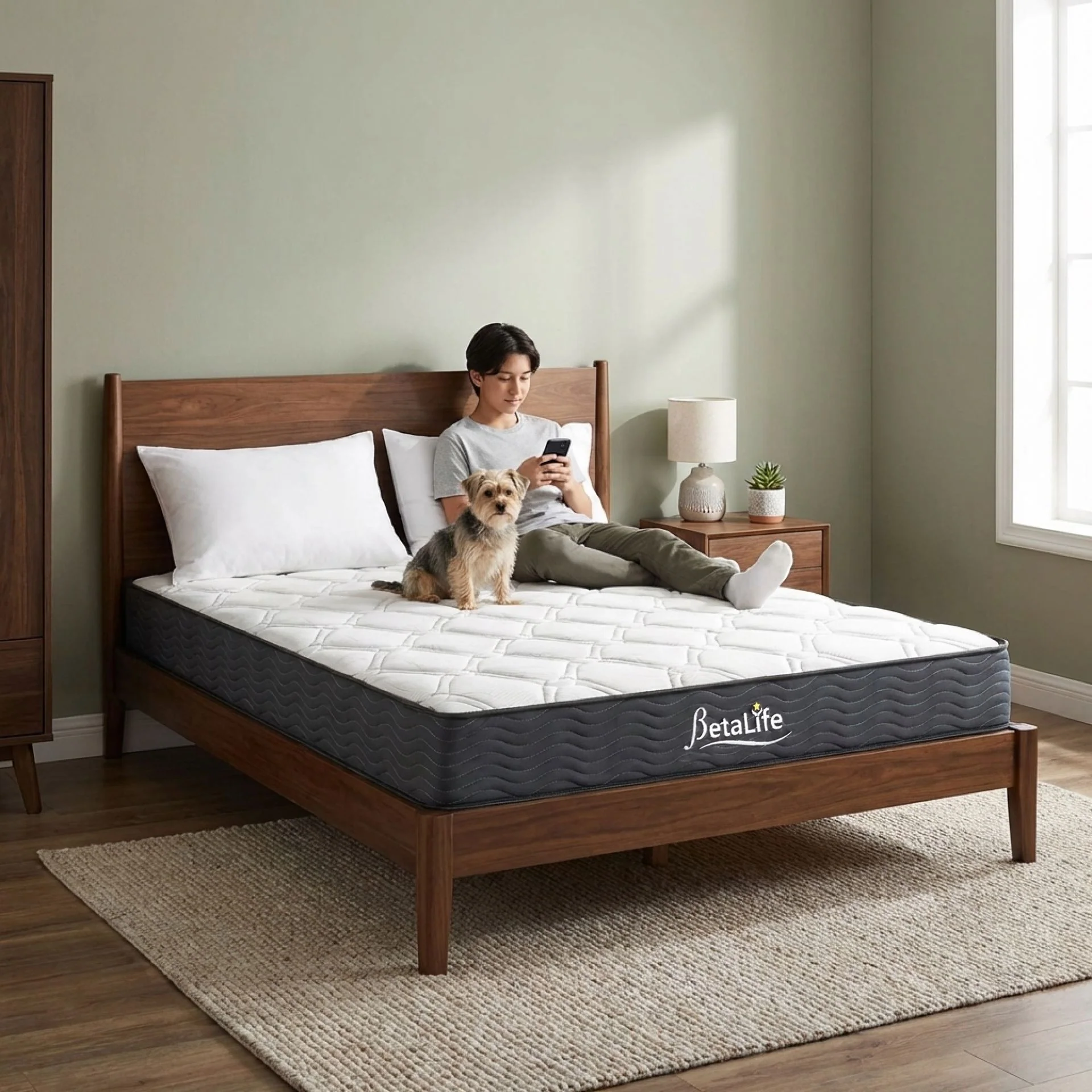 Basics Plus Bonnell Spring Mattress with Protector & Pillow - Double - Image 19